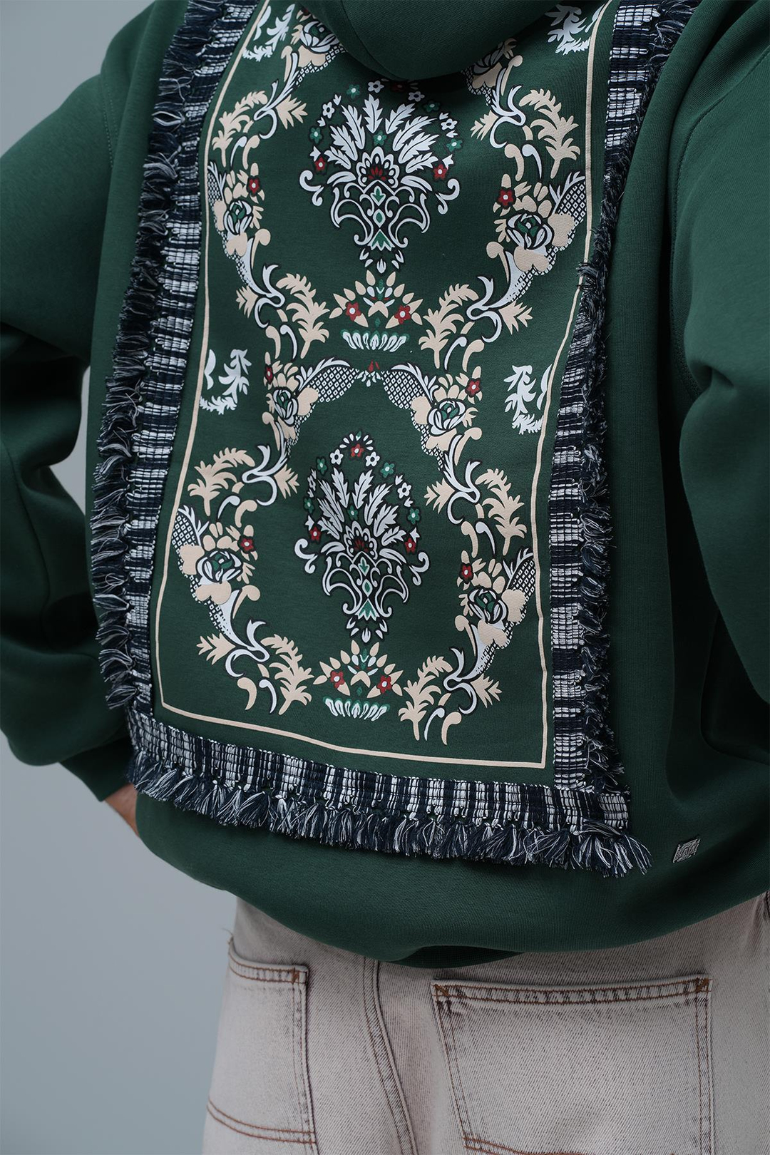 Echoes of Roots Oversize Sweatshirt Erkek Yeşil