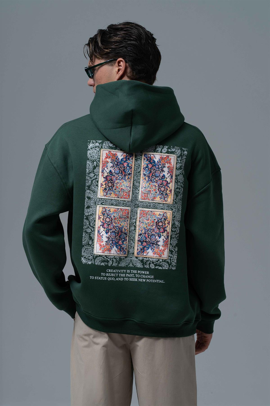 Endless Metamorphosis Oversize Sweatshirt Erkek Yeşil