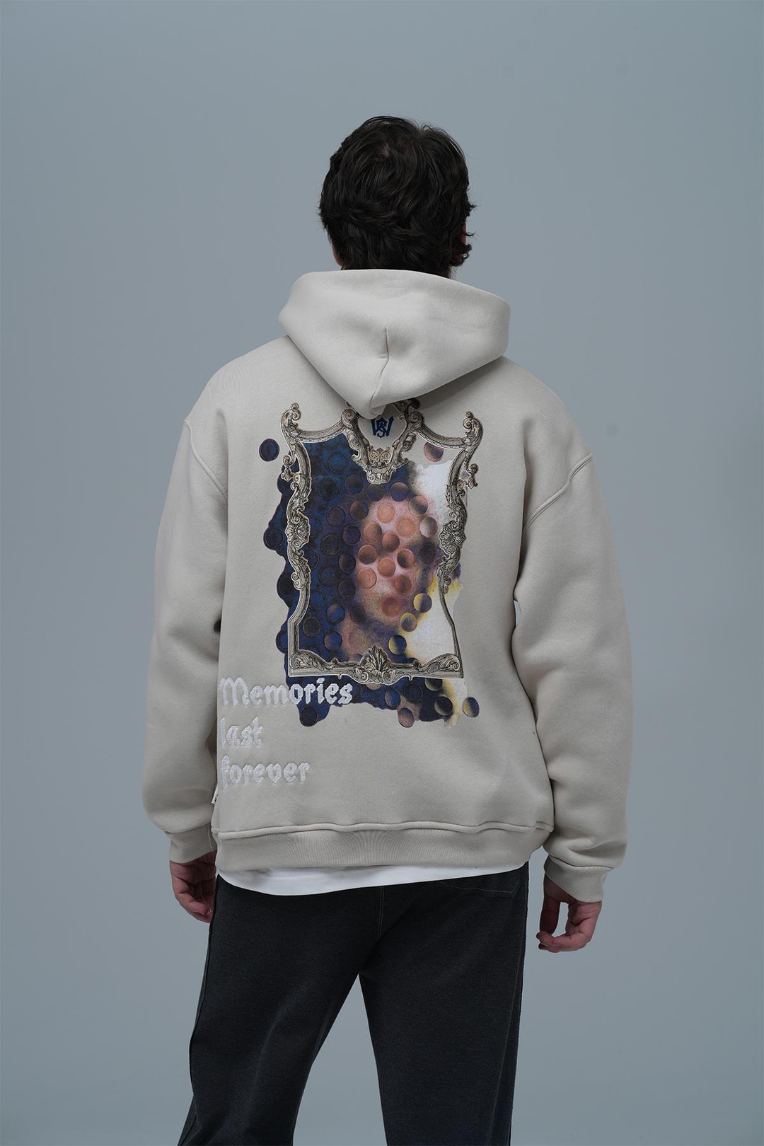 Eternal Frame Oversize Sweatshirt Erkek Ekru