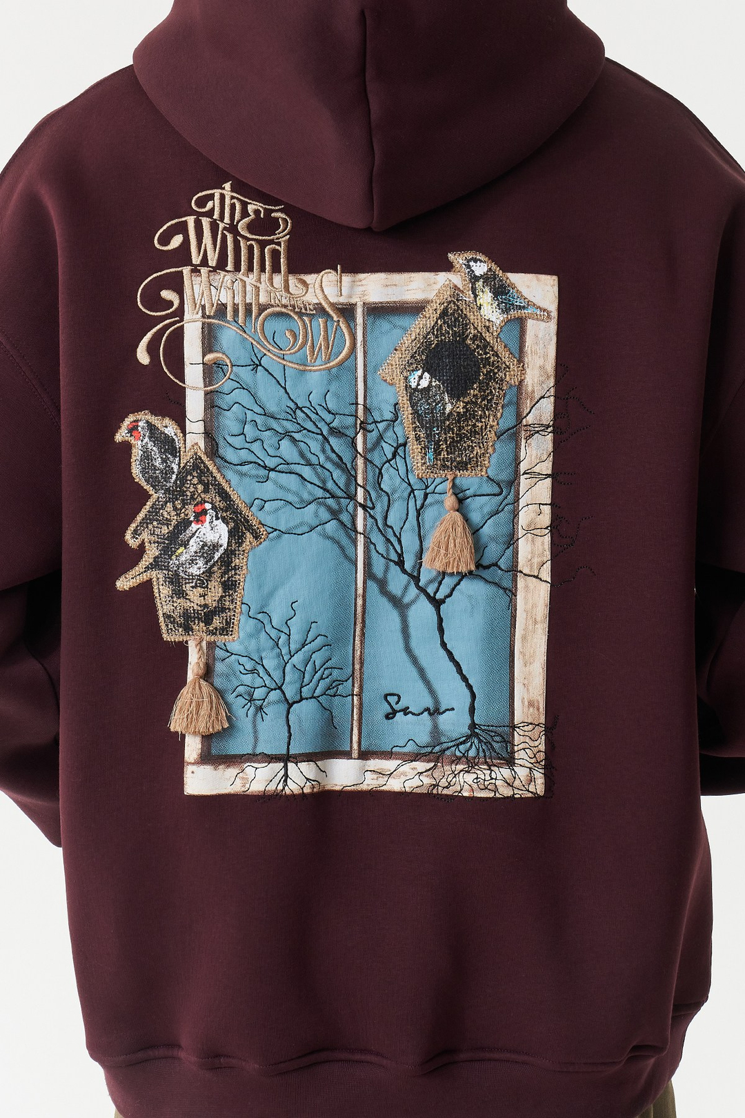 Framed Wilderness Oversize Erkek Sweatshirt Mürdüm