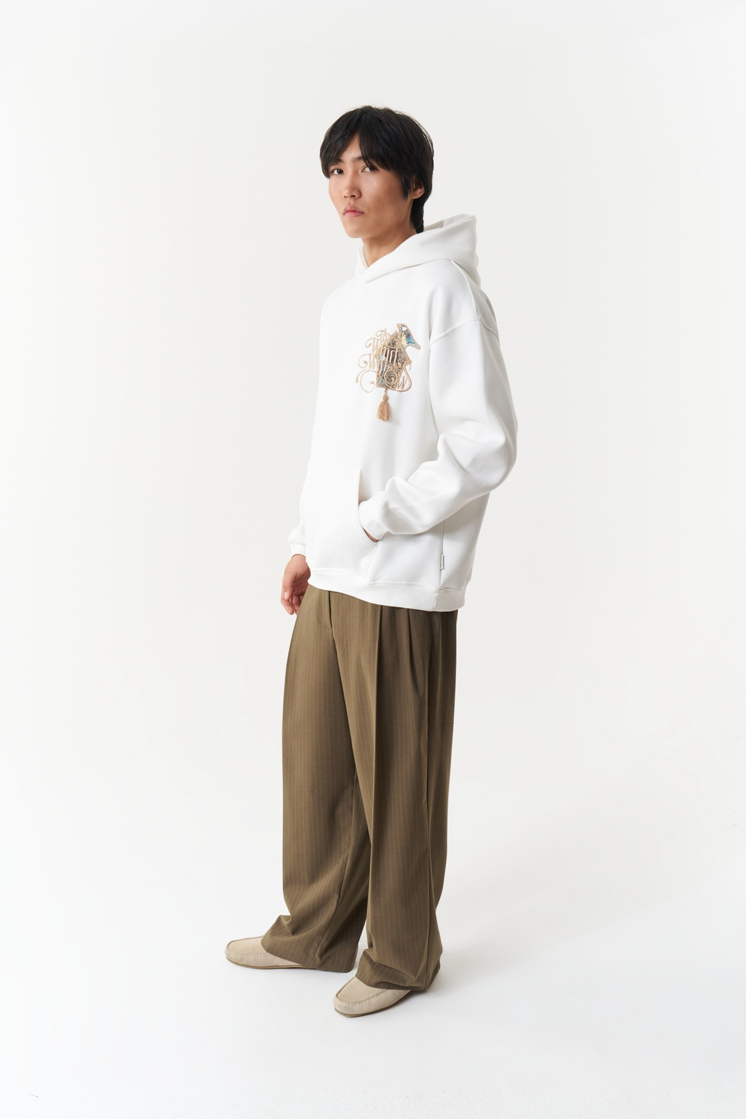 Framed Wilderness Oversize Erkek Sweatshirt Ekru