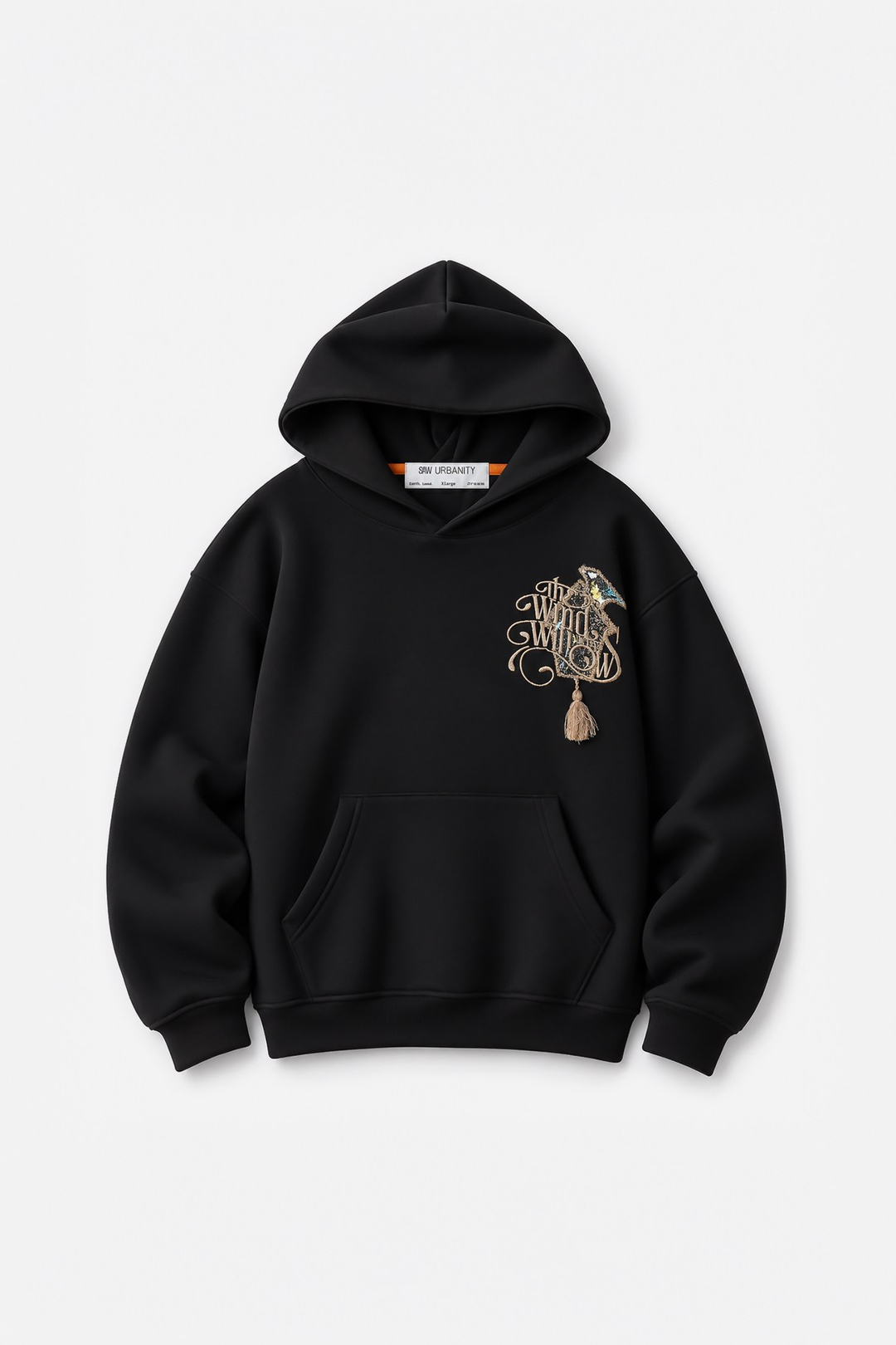 Framed Wilderness Oversize Erkek Sweatshirt Siyah
