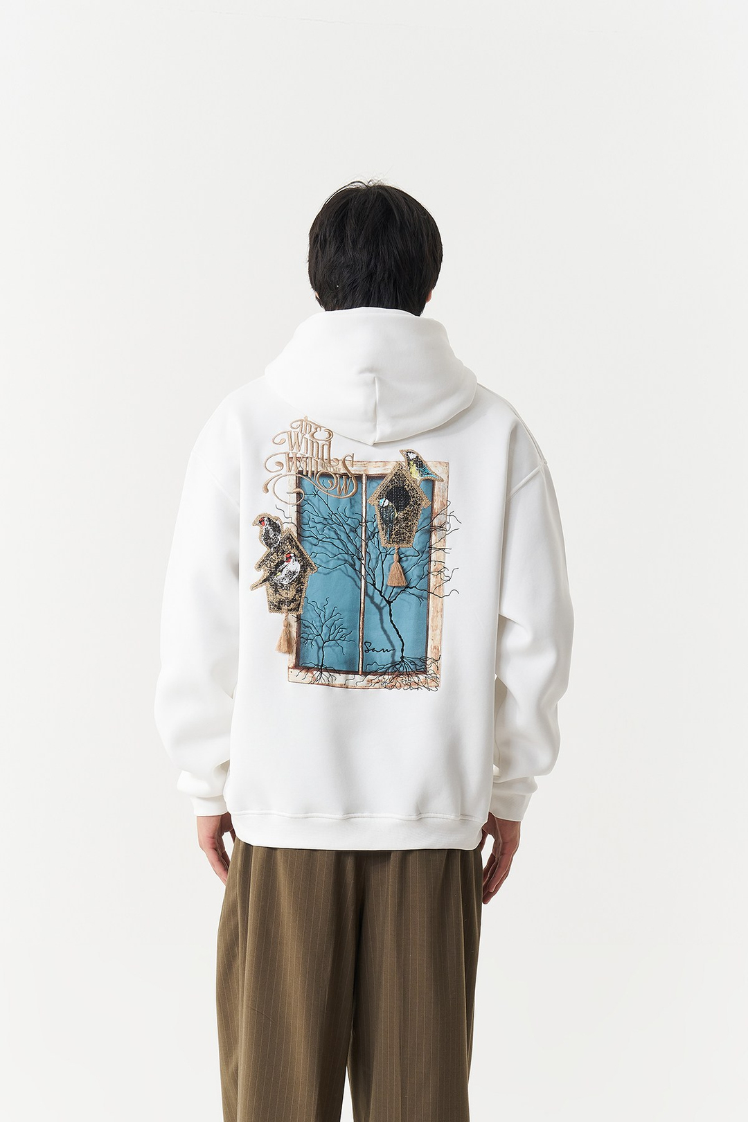 Framed Wilderness Oversize Erkek Sweatshirt Ekru