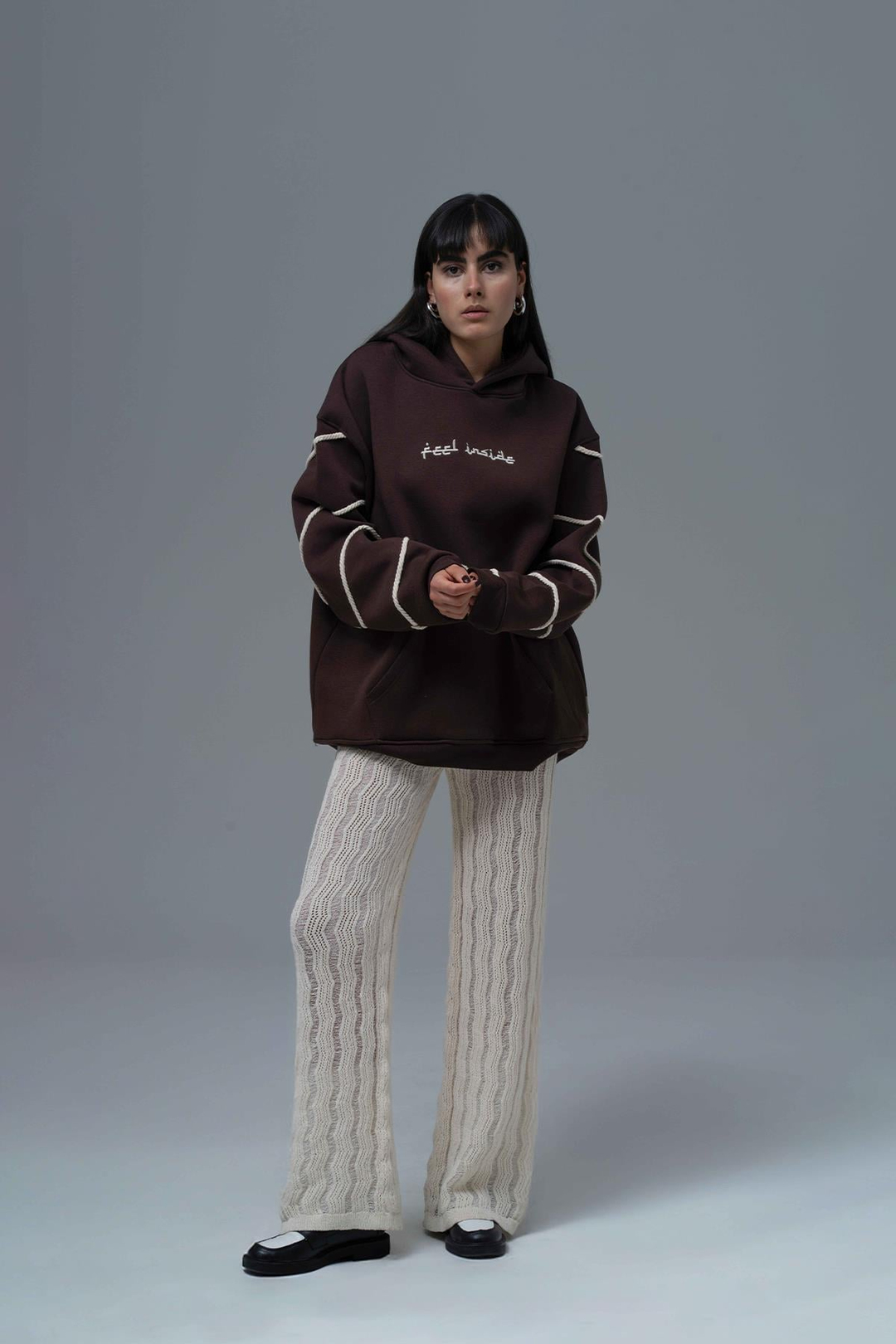 Inner Flow Oversize Sweatshirt Kadın Kahverengi