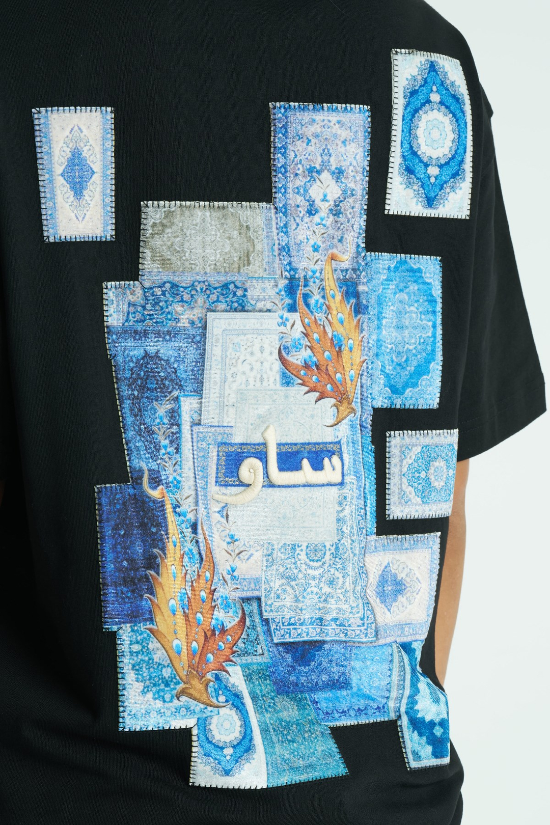 Iznik Oversize Kadın Tişört Siyah