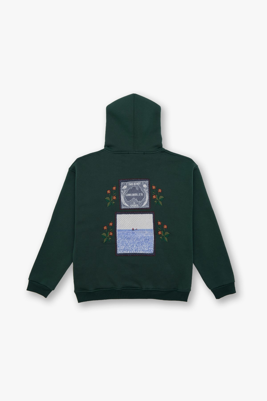 Loneliness Is a Choice Oversize Sweatshirt Kadın Yeşil