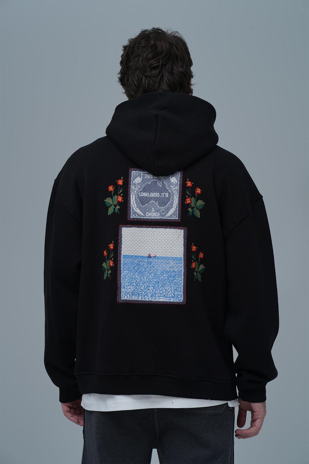 Loneliness Is a Choice Oversize Sweatshirt Erkek Siyah