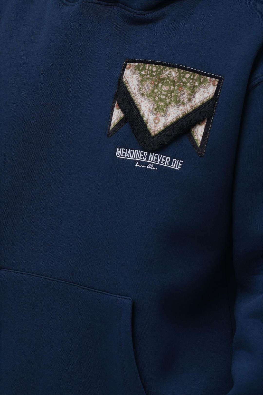 Memories Never Die Oversize Sweatshirt Erkek İndigo