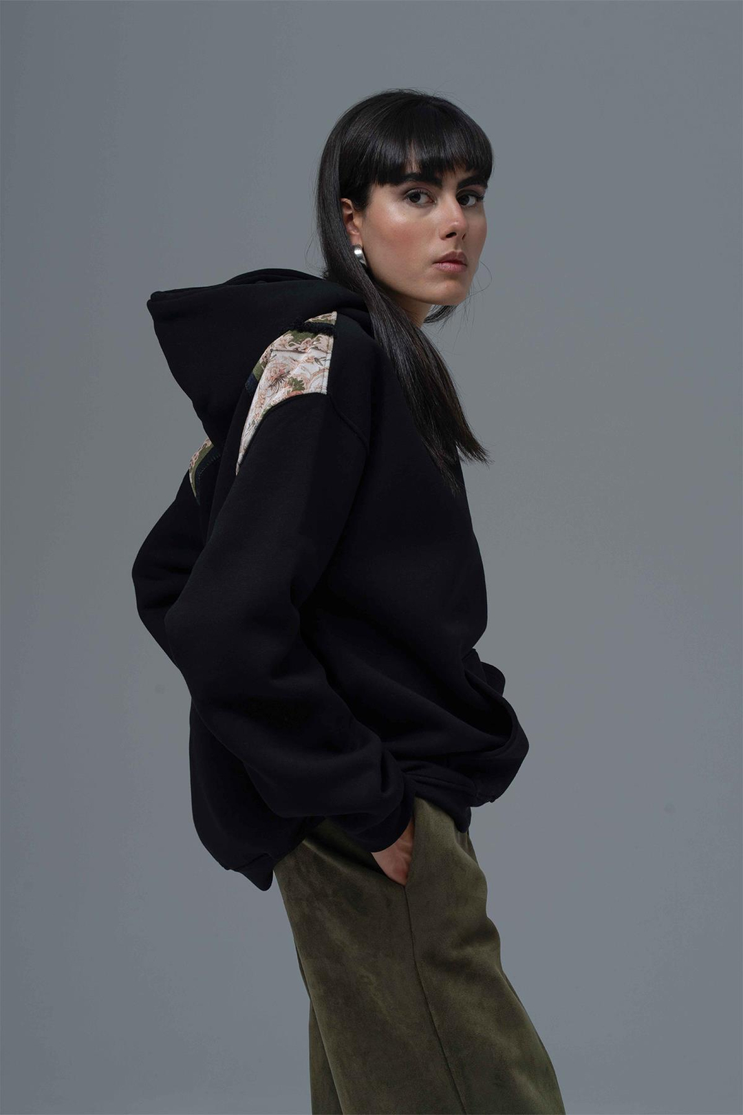Memories Never Die Oversize Sweatshirt Kadın Siyah