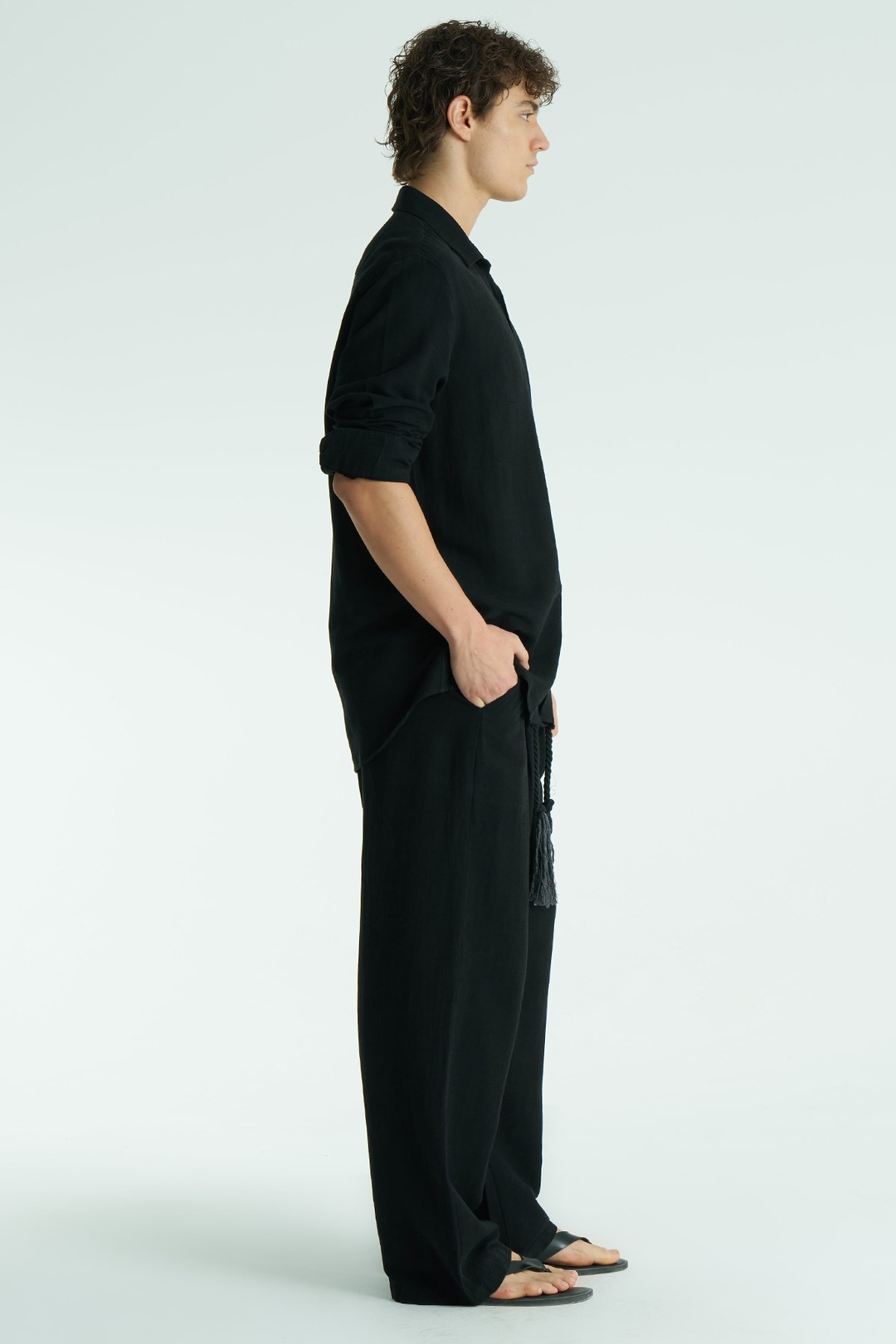 Mono Regular Fit Erkek Gömlek Siyah