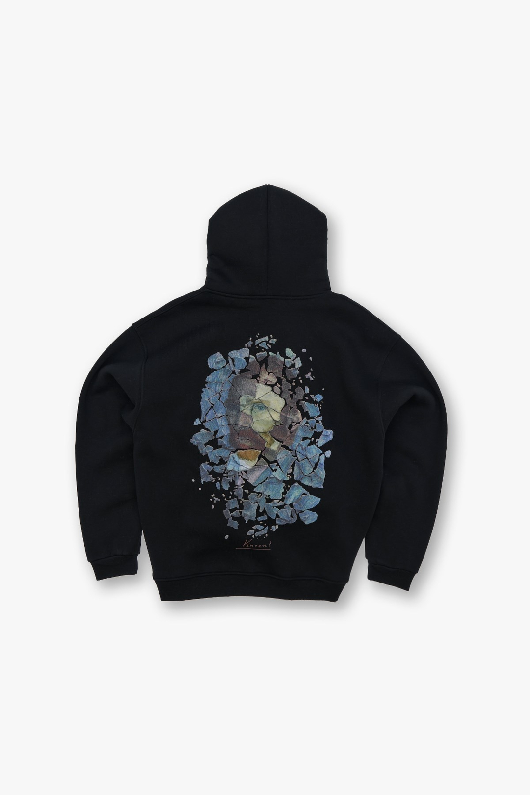 Mosaic Portrait Oversize Sweatshirt Erkek Siyah