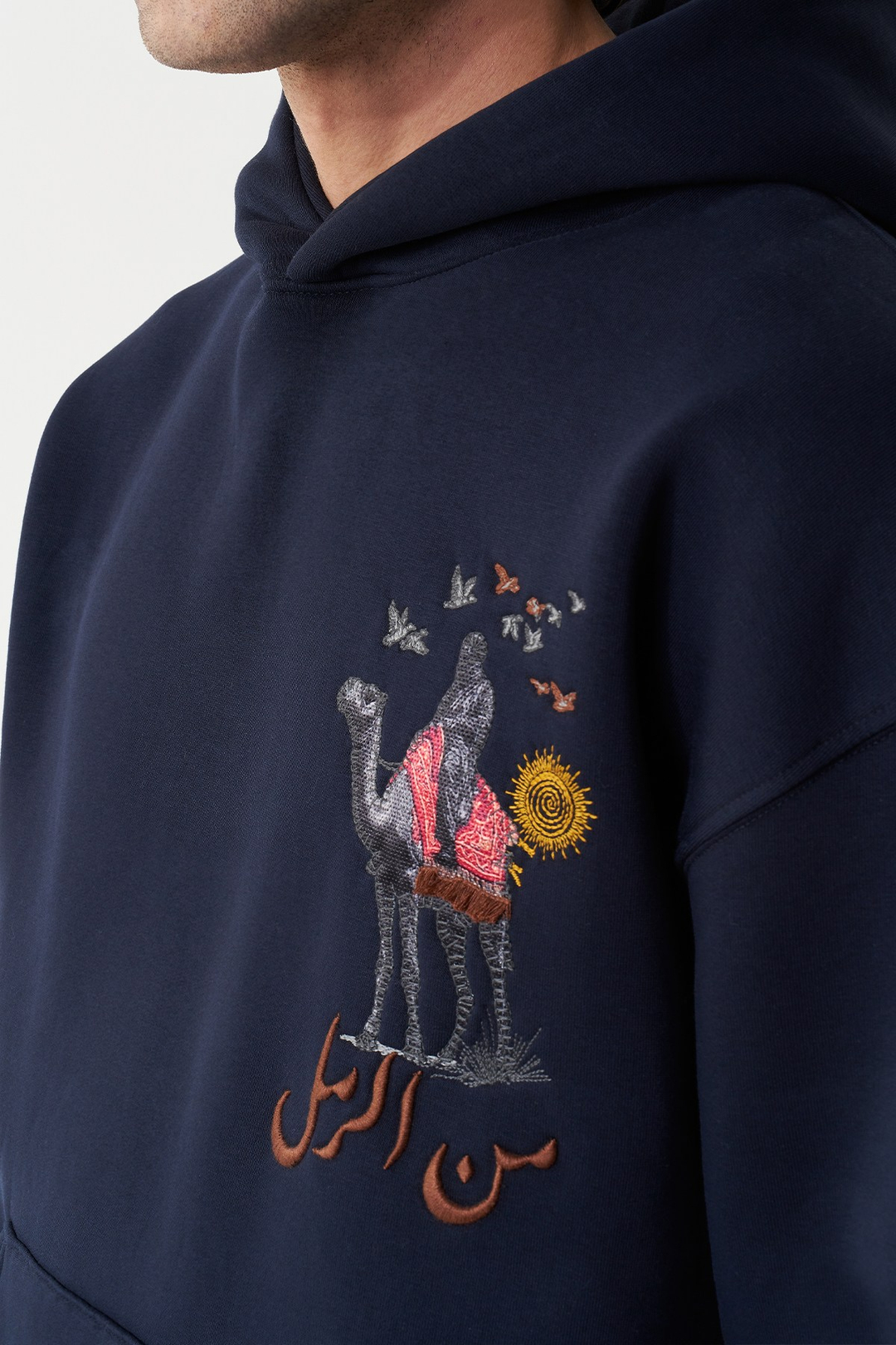 Nomadic Horizon Oversize Erkek Sweatshirt Lacivert