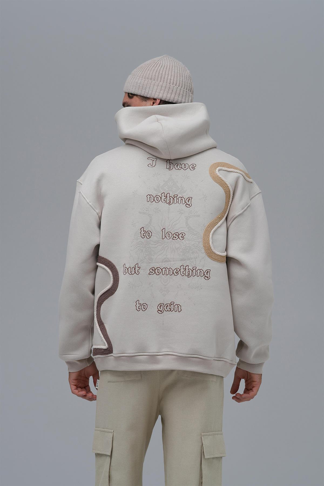 Nothing to Lose Oversize Sweatshirt Erkek Stone