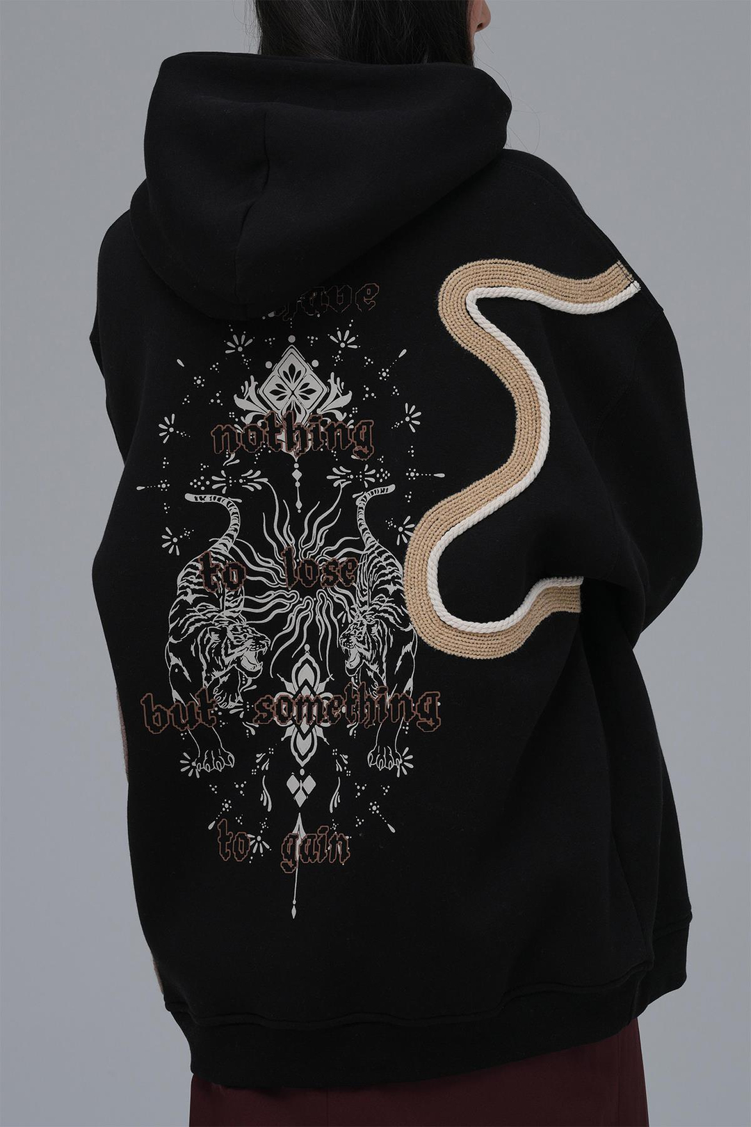 Nothing to Lose Oversize Sweatshirt Kadın Siyah