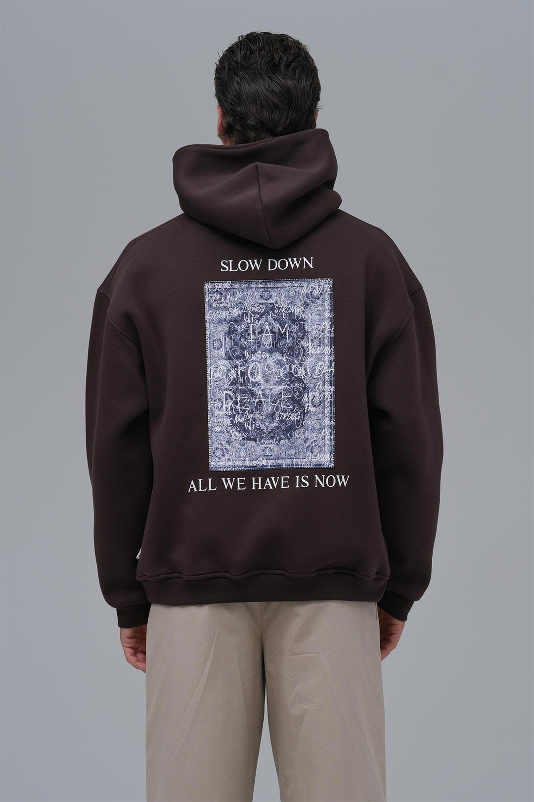 Now Manifesto Oversize Sweatshirt Erkek Kahverengi