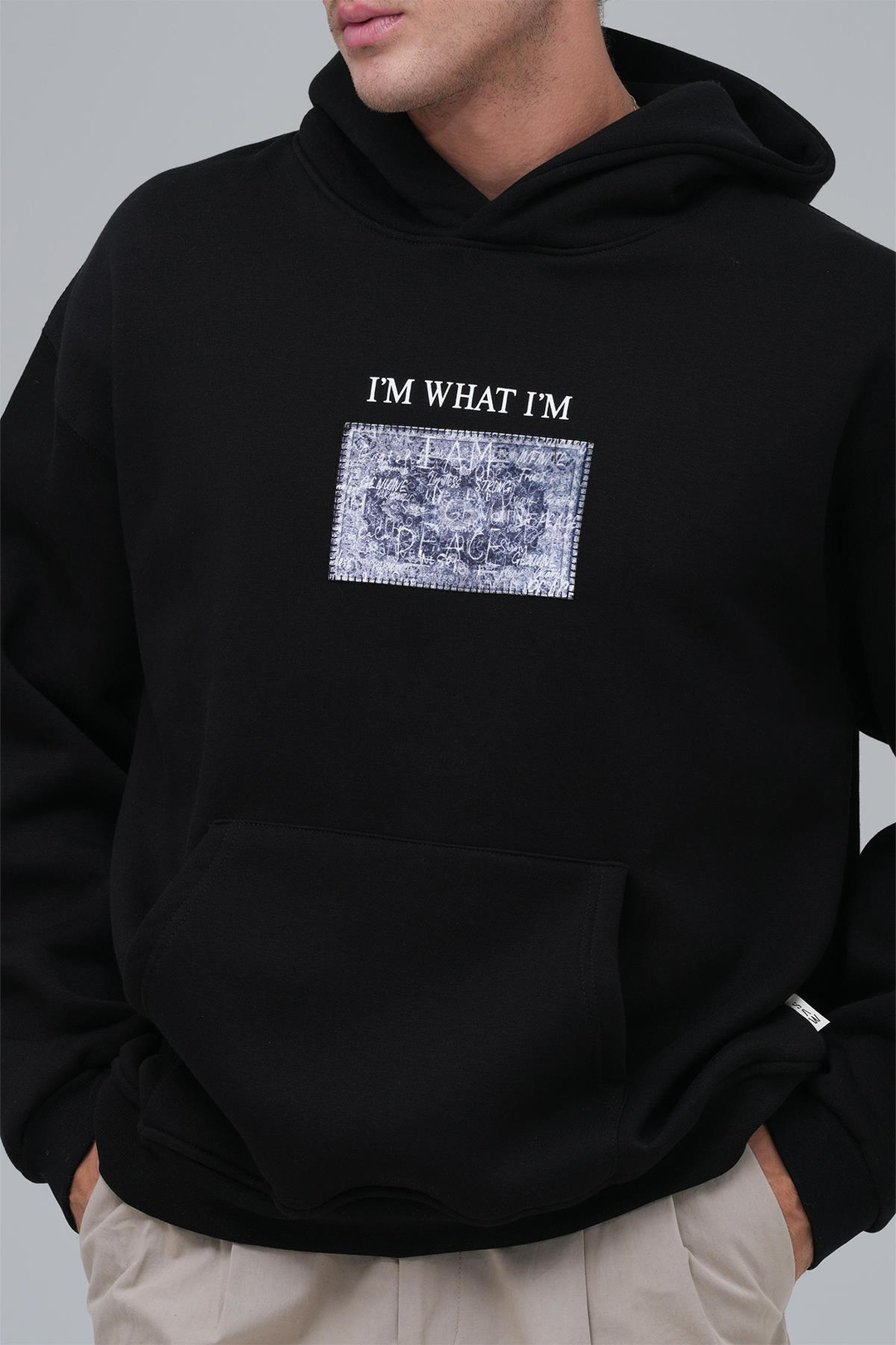 Now Manifesto Oversize Sweatshirt Erkek Siyah