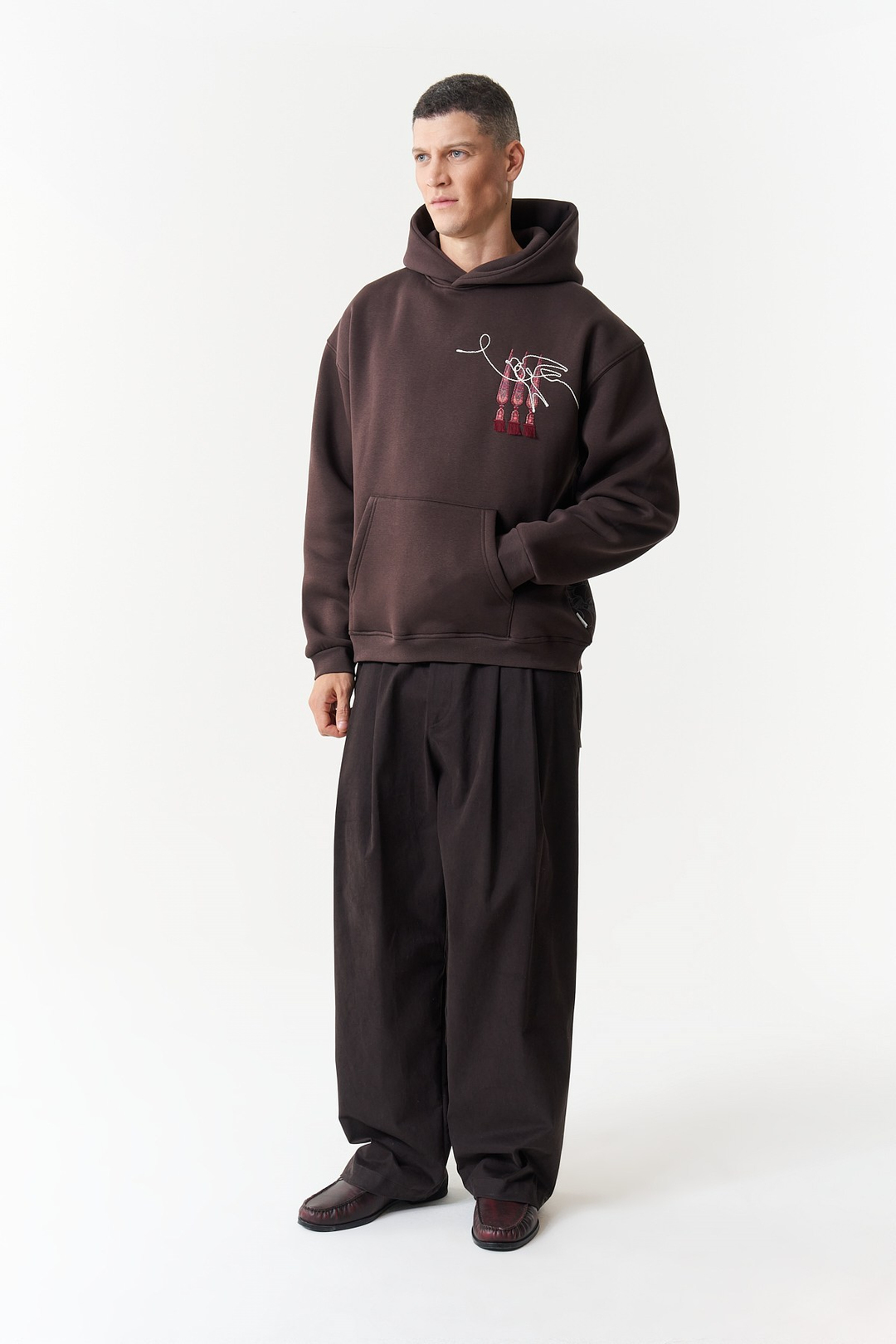 Oriental Legacy Oversize Erkek Sweatshirt Kahverengi