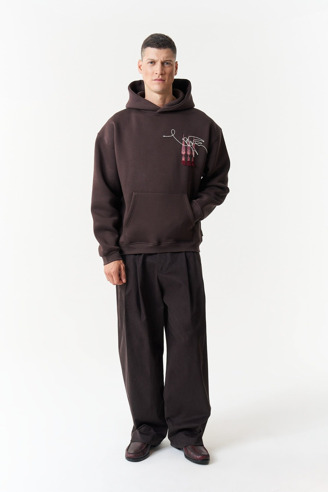Oriental Legacy Oversize Erkek Sweatshirt Kahverengi