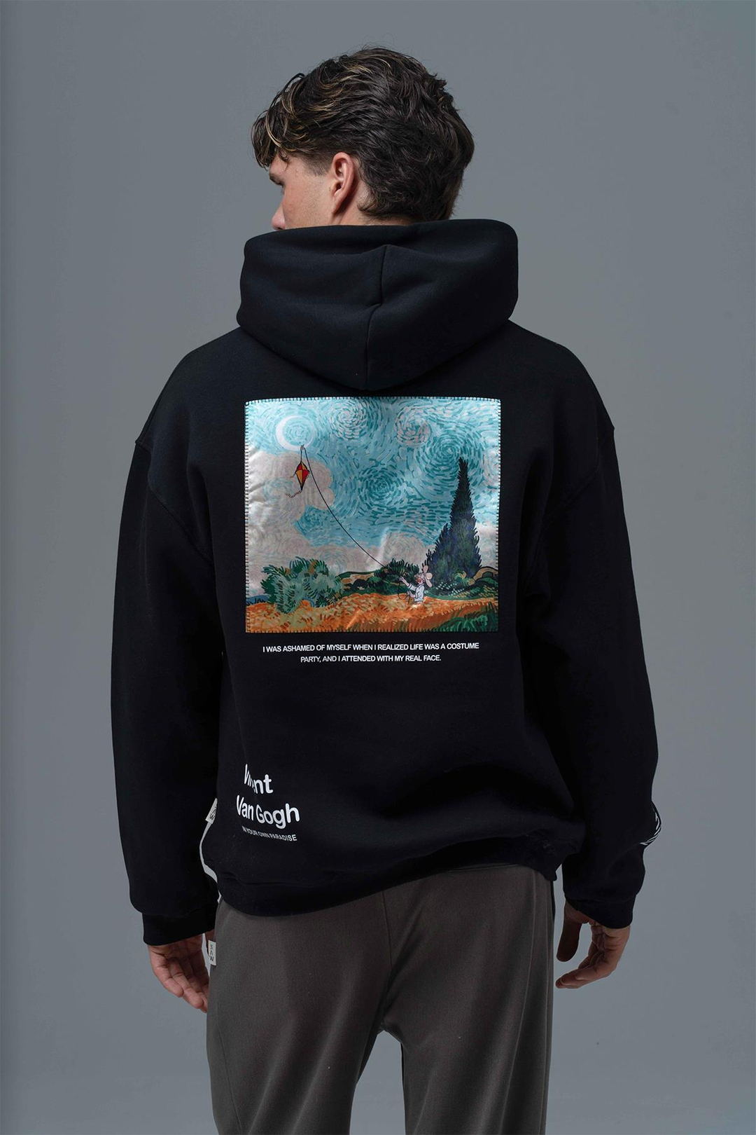 Paradise Within Oversize Sweatshirt Erkek Siyah