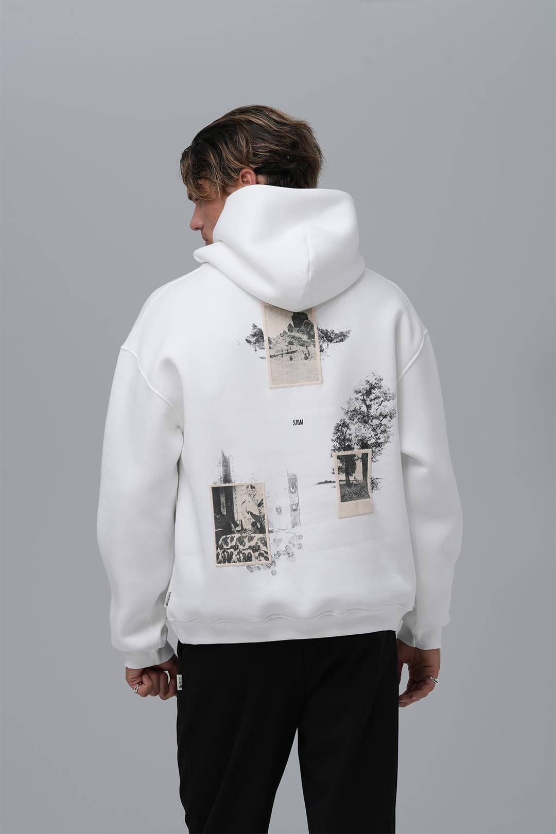 Portrait of a Generation Oversize Sweatshirt Erkek Taş