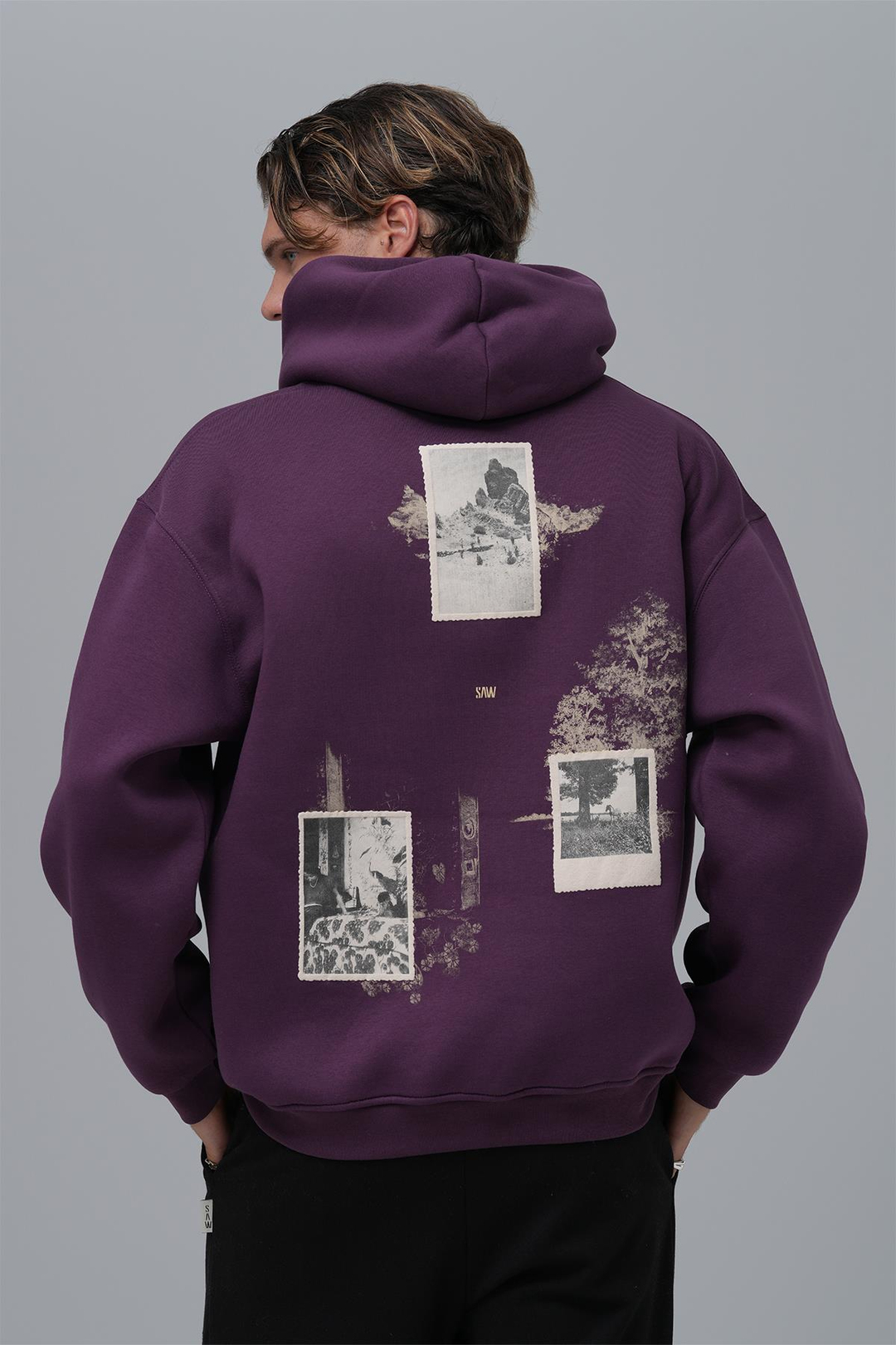 Portrait of a Generation Oversize Sweatshirt Erkek Mor