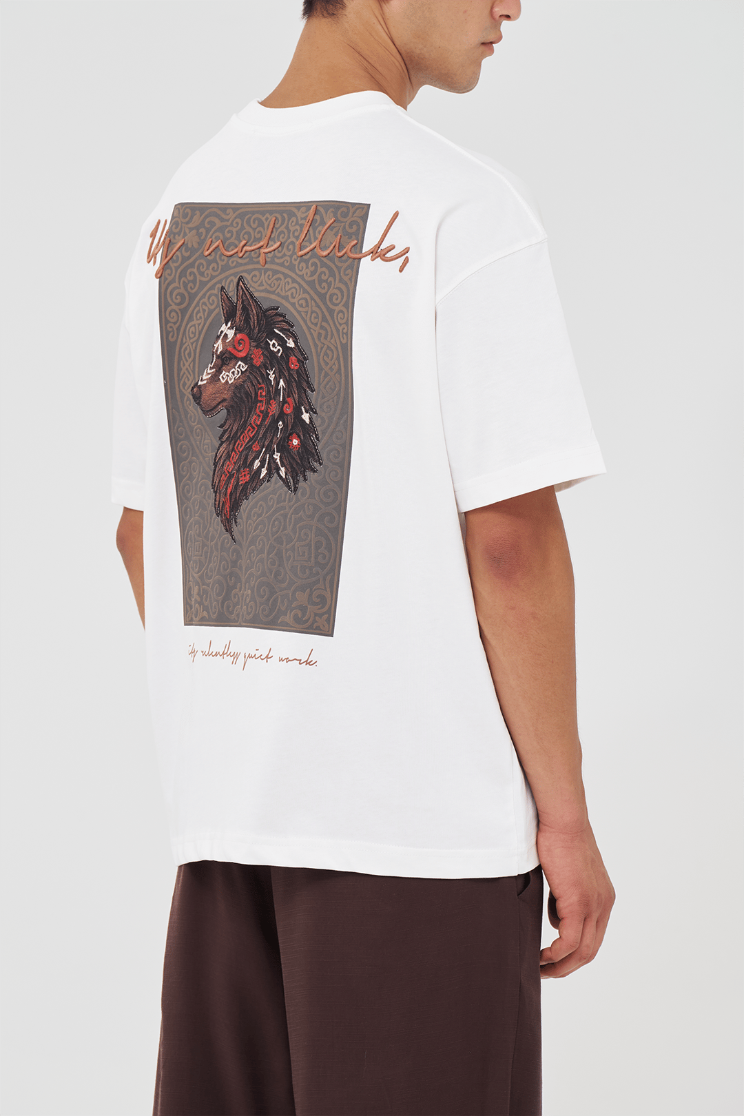 Quiet Resolve Oversize Fit Erkek Tişört Ekru
