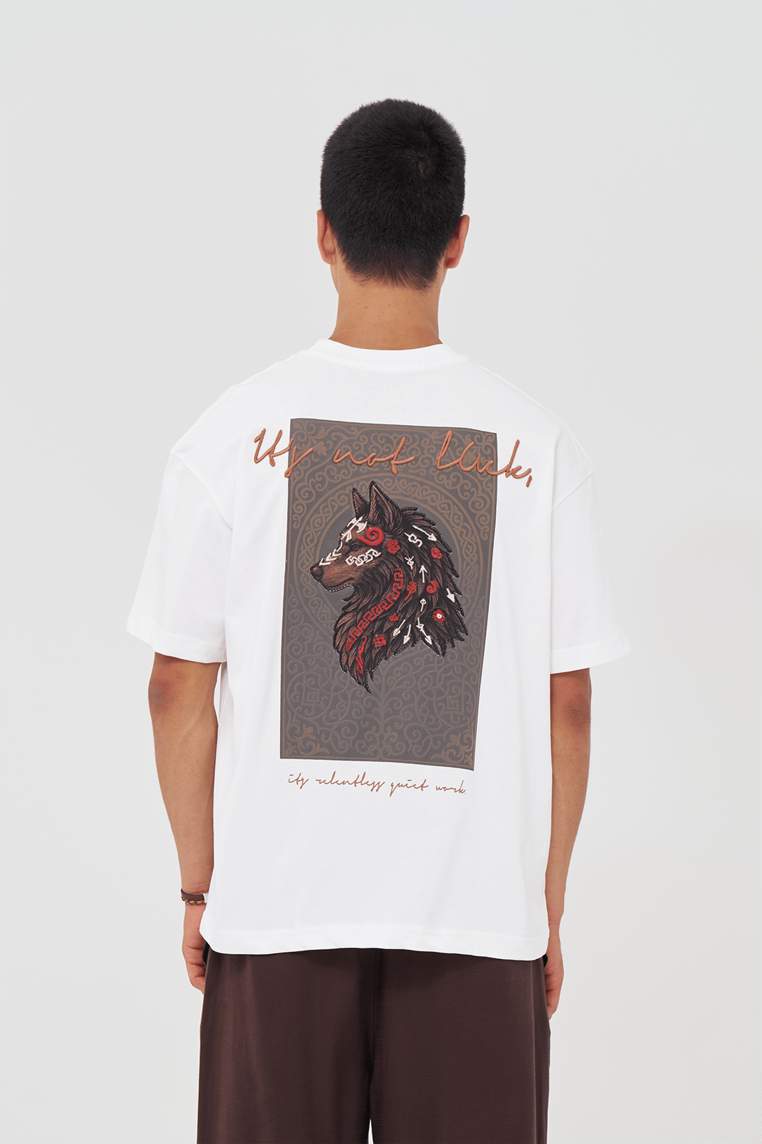 Quiet Resolve Oversize Fit Erkek Tişört Ekru