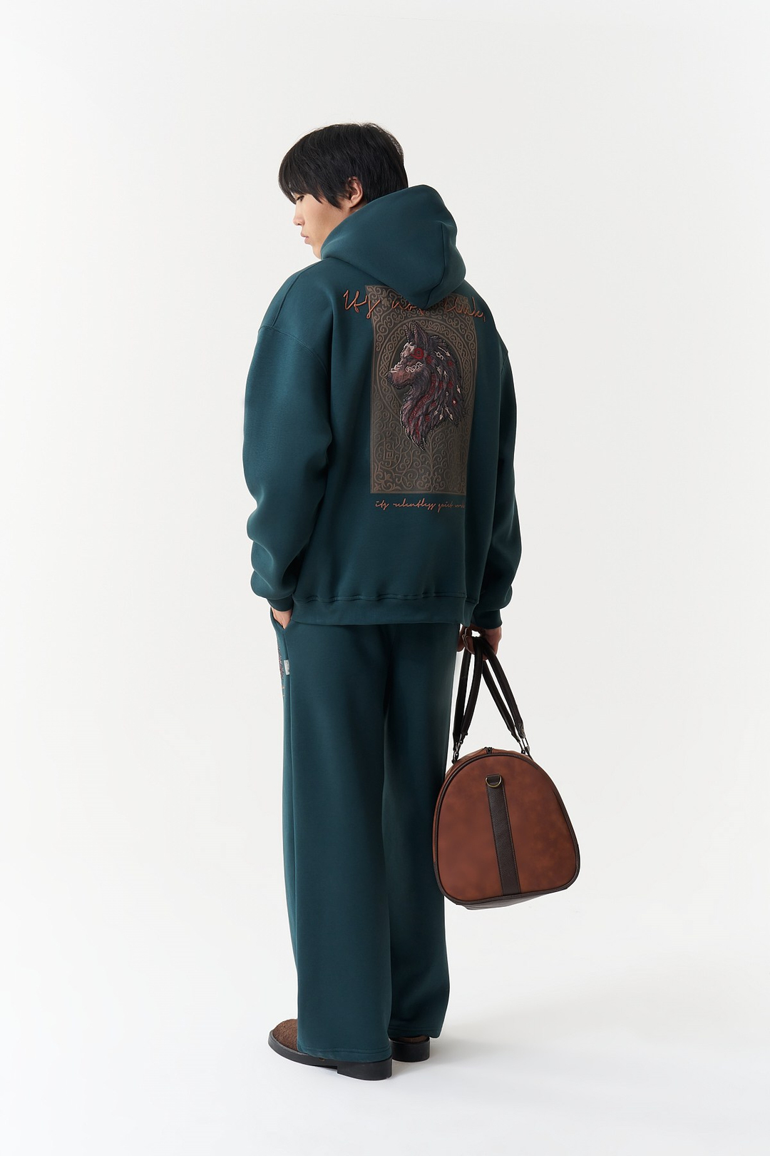 Relentless Instinct Oversize Erkek Sweatshirt Forest Yeşili