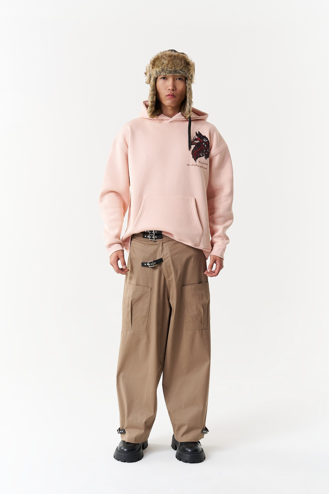Relentless Instinct Oversize Erkek Sweatshirt Pembe
