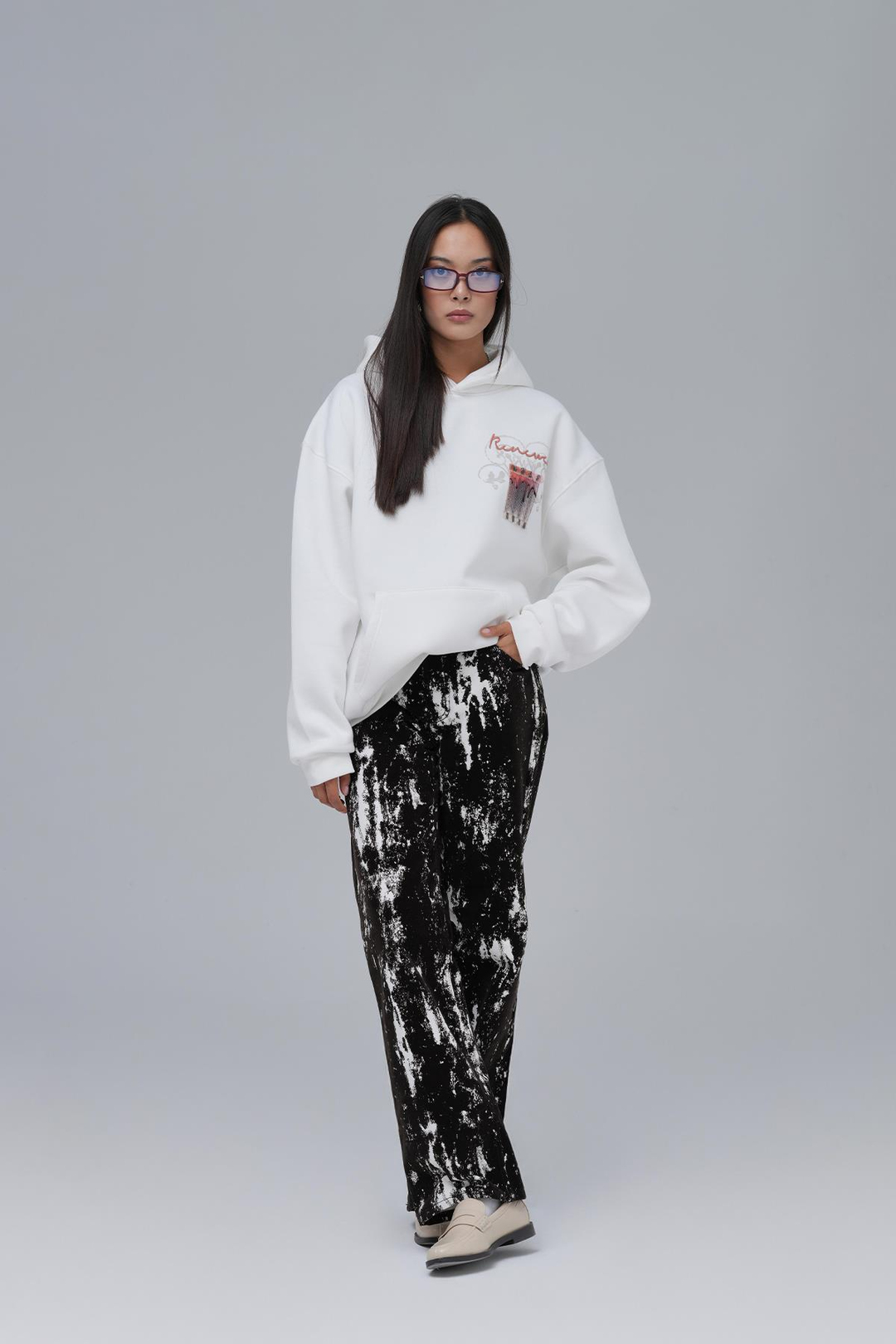 Renewed Flow Oversize Sweatshirt Kadın Ekru