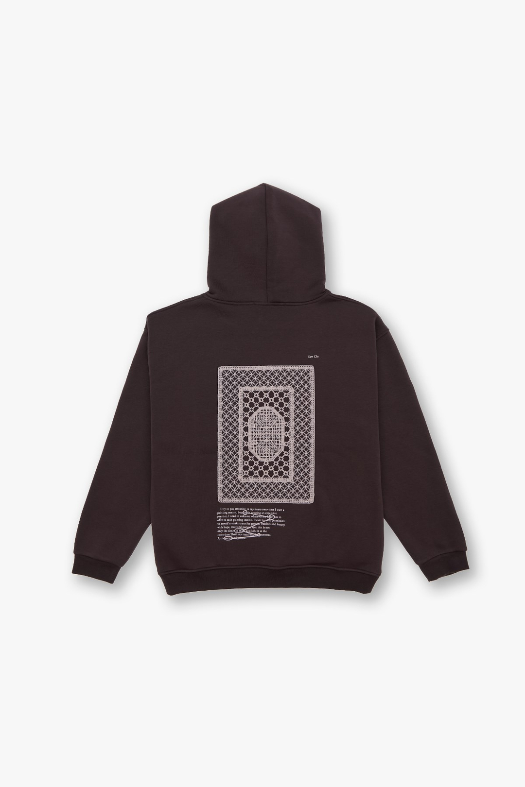 Sacred Geometry Oversize Sweatshirt Erkek Kahverengi