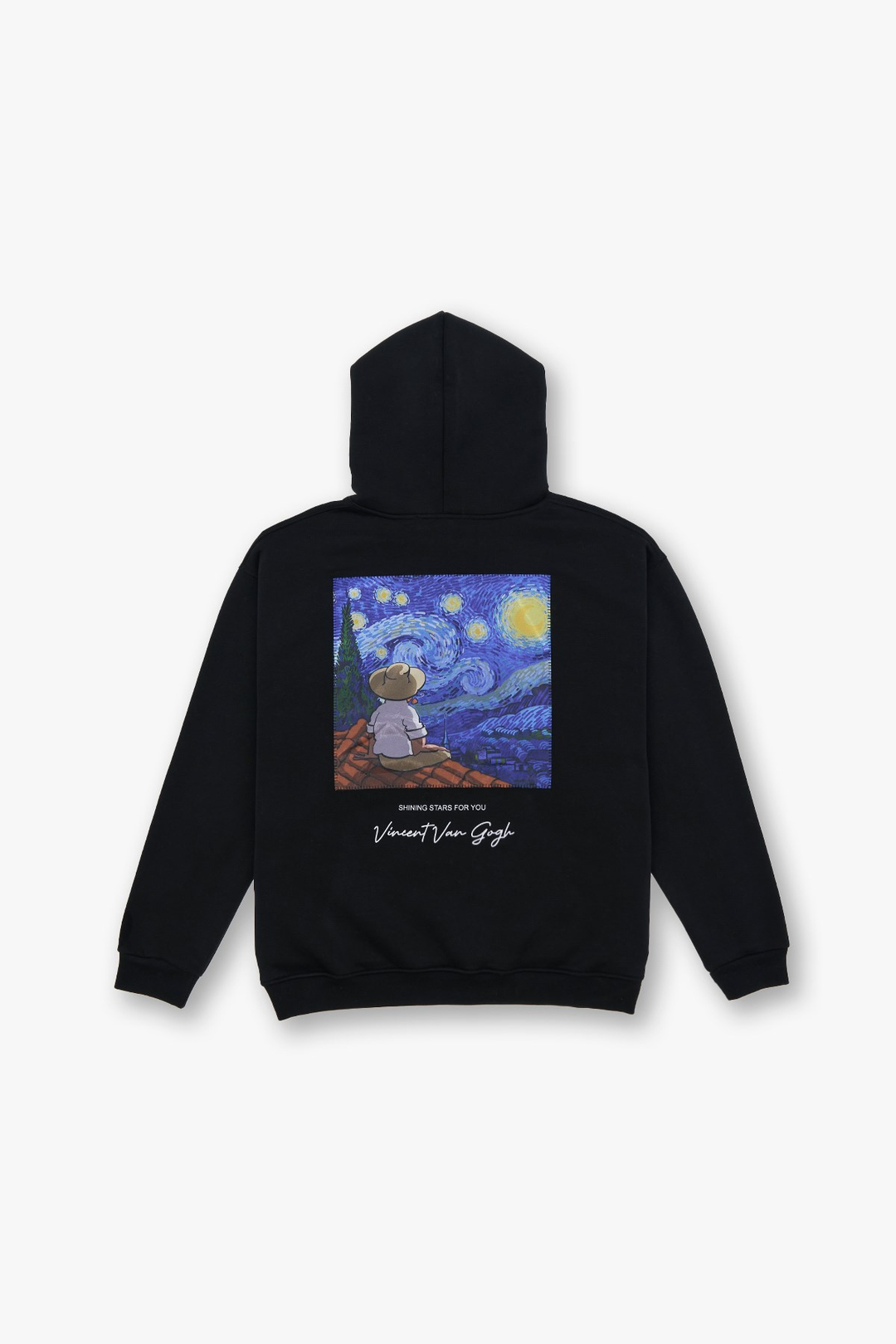 Shining Stars Oversize Sweatshirt Erkek Siyah