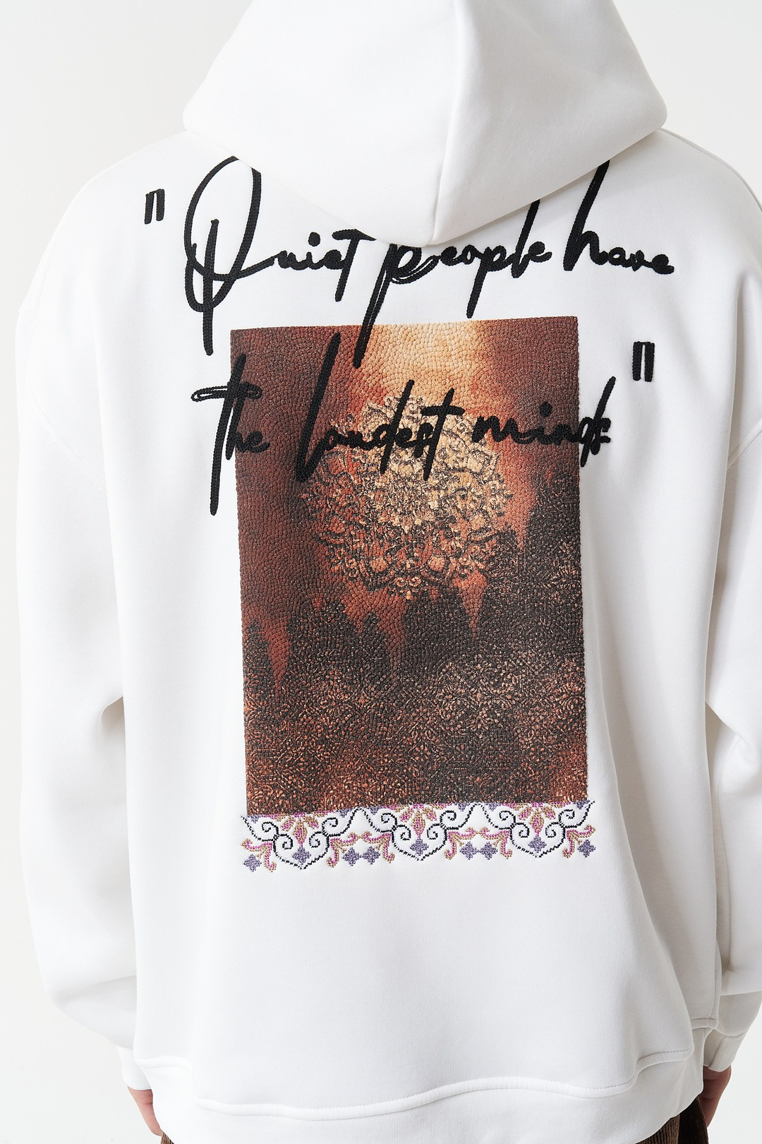 Silent Intensity Oversize Erkek Sweatshirt Ekru