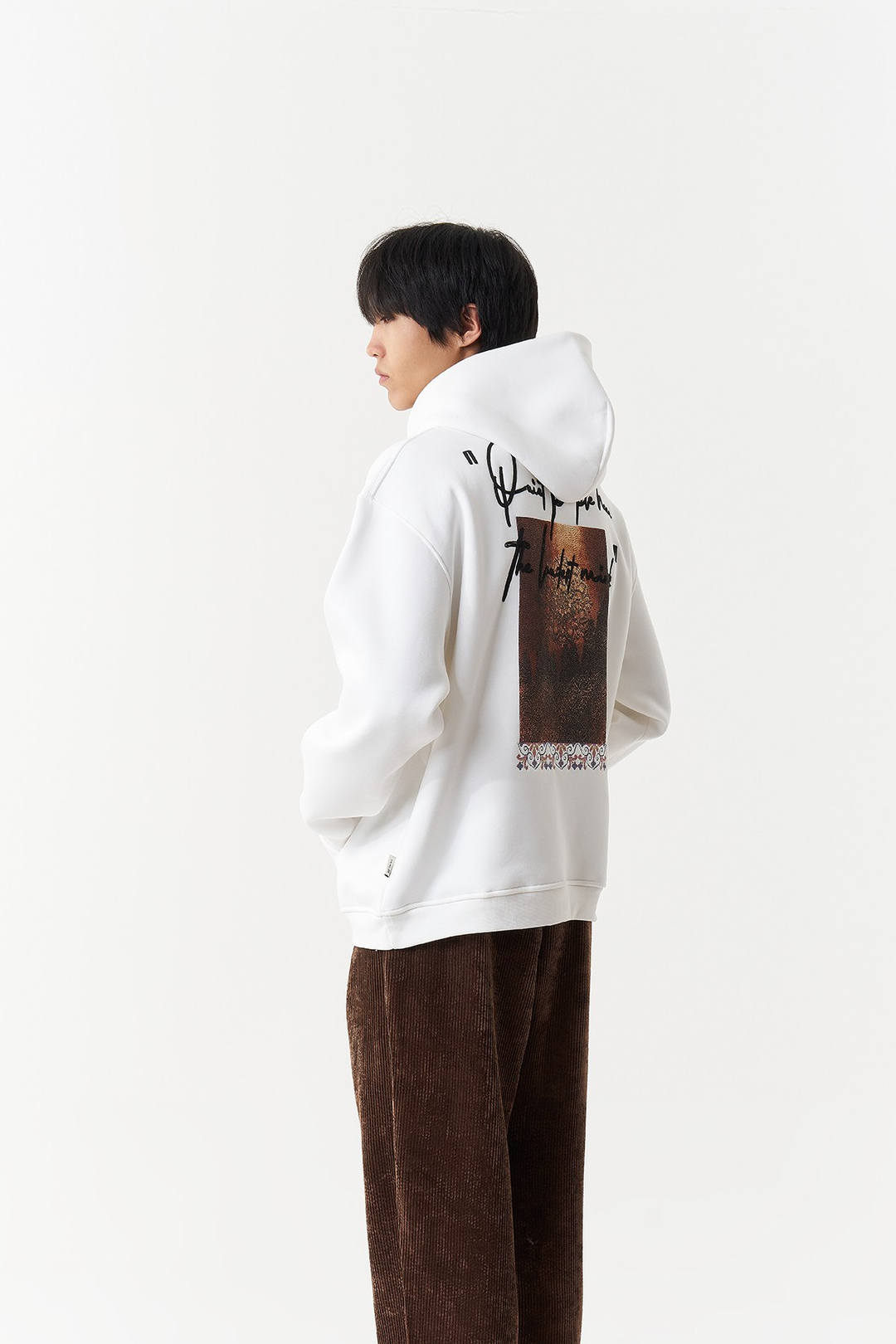 Silent Intensity Oversize Erkek Sweatshirt Ekru