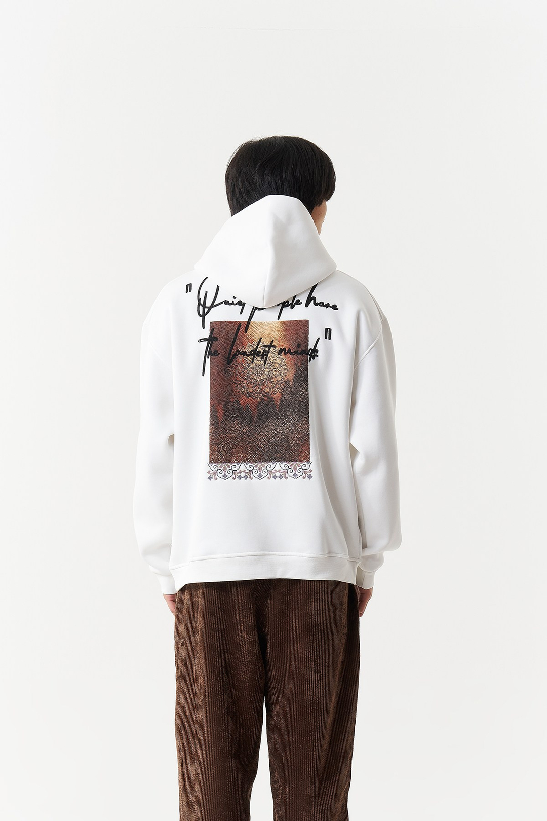 Silent Intensity Oversize Erkek Sweatshirt Ekru