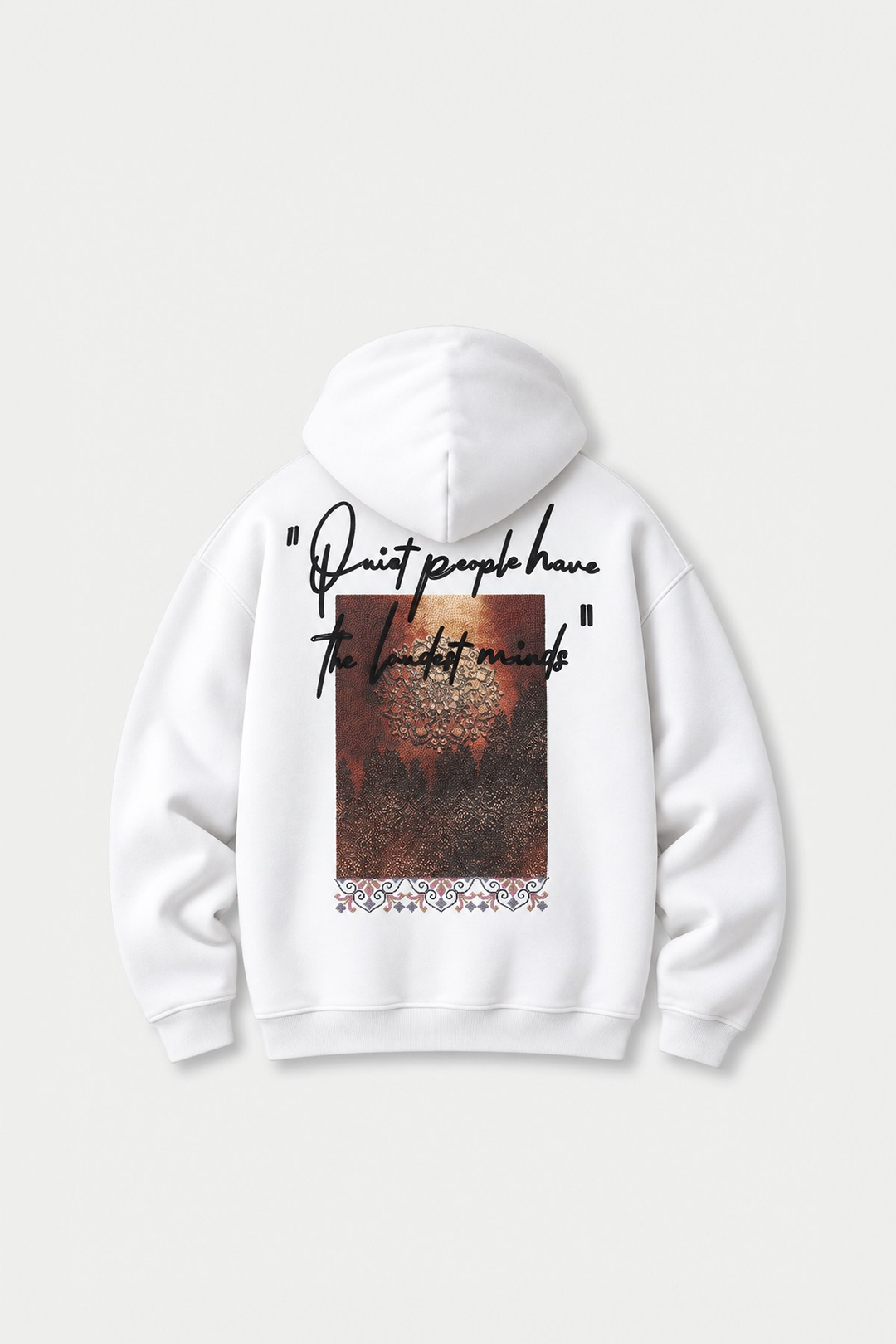 Silent Intensity Oversize Erkek Sweatshirt Ekru