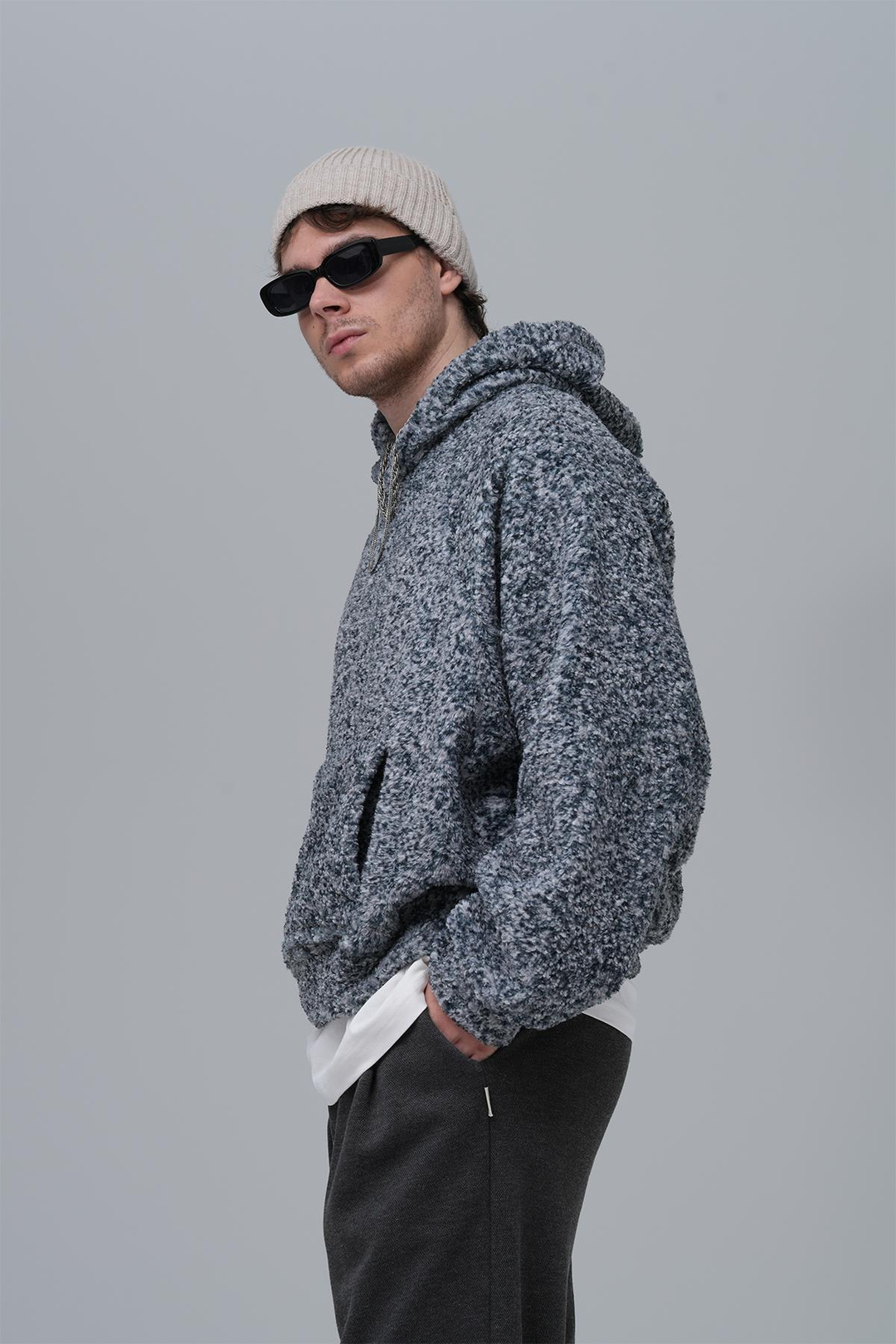 Soft Haven Oversize Welsoft Sweatshirt Erkek Gri