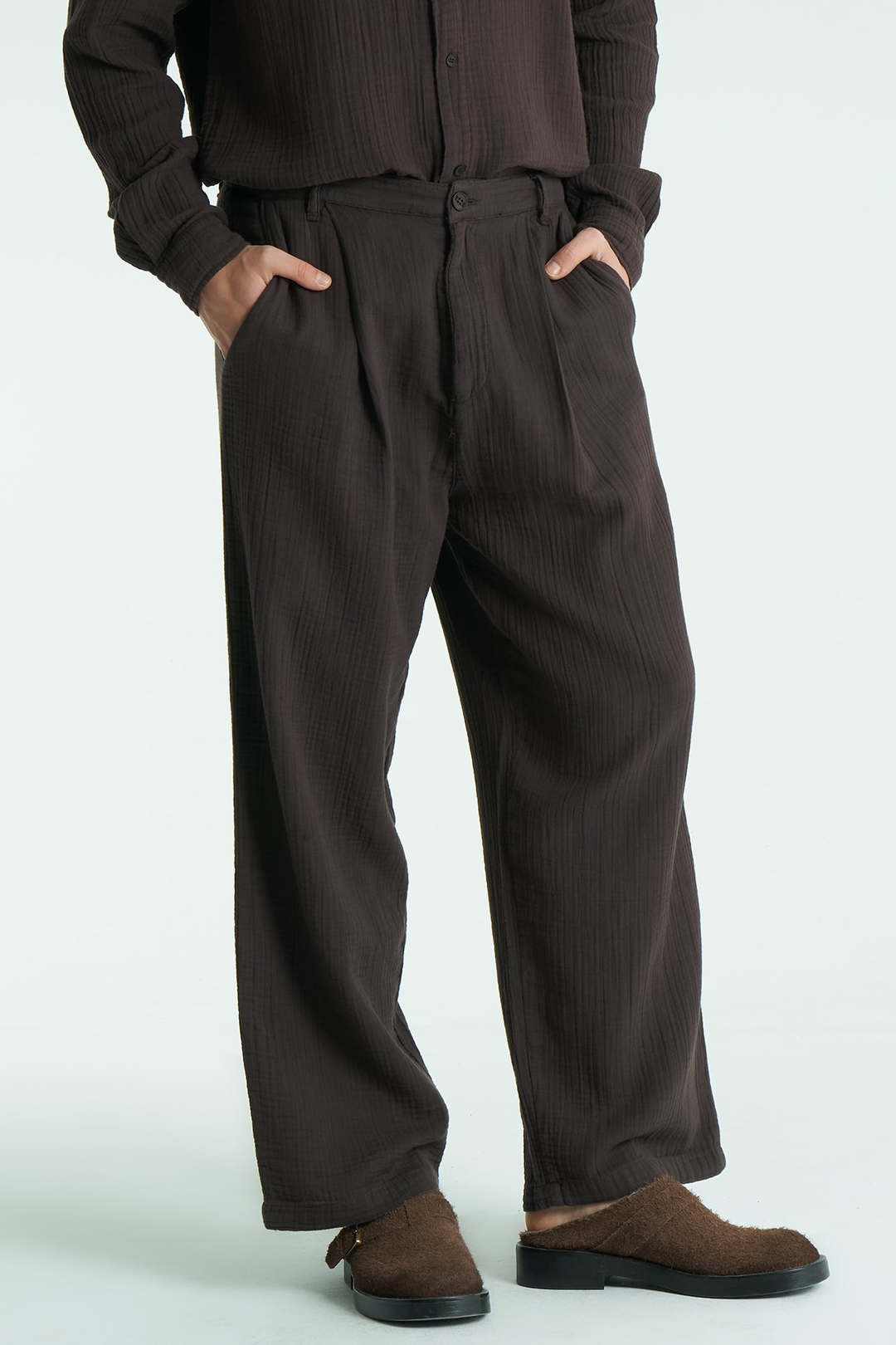 Texton Relaxed Fit Erkek Pantolon Kahverengi