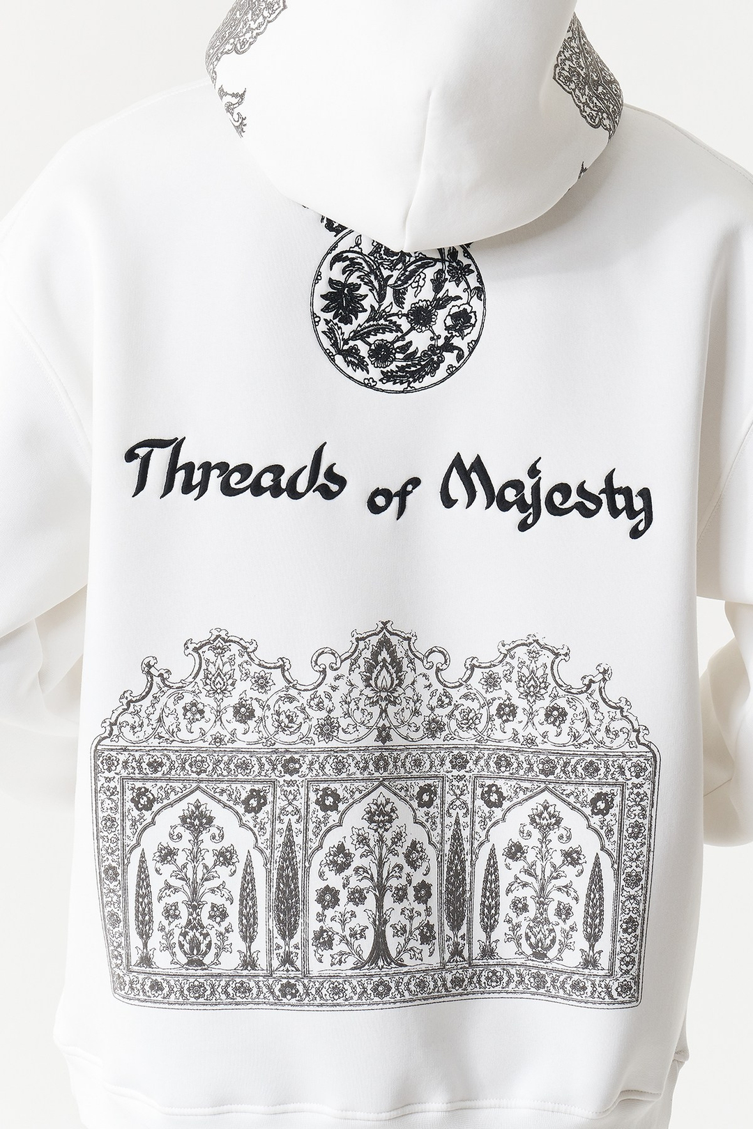 Threads of Majesty Oversize Erkek Sweatshirt Ekru