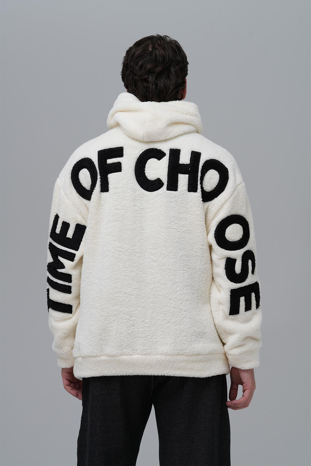 Time Of Choose Oversize Welsoft Sweatshirt Erkek Açık Bej