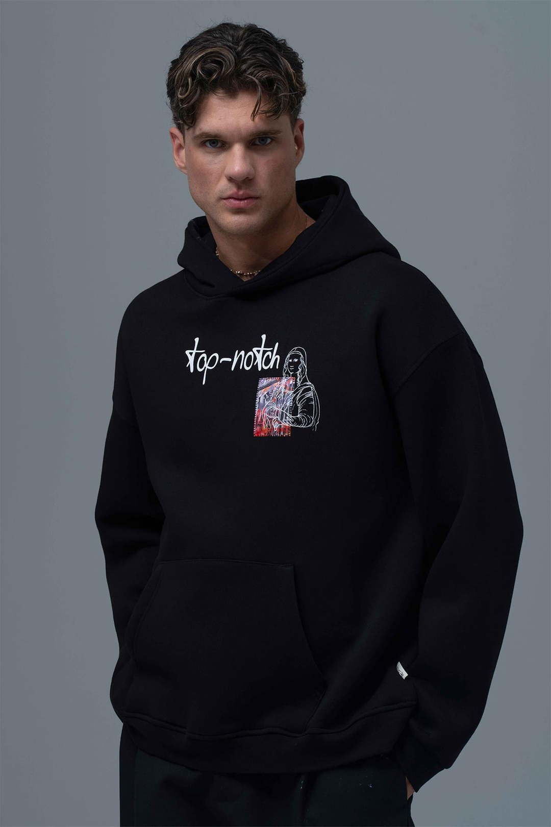 Top-Notch Oversize Sweatshirt Erkek Siyah