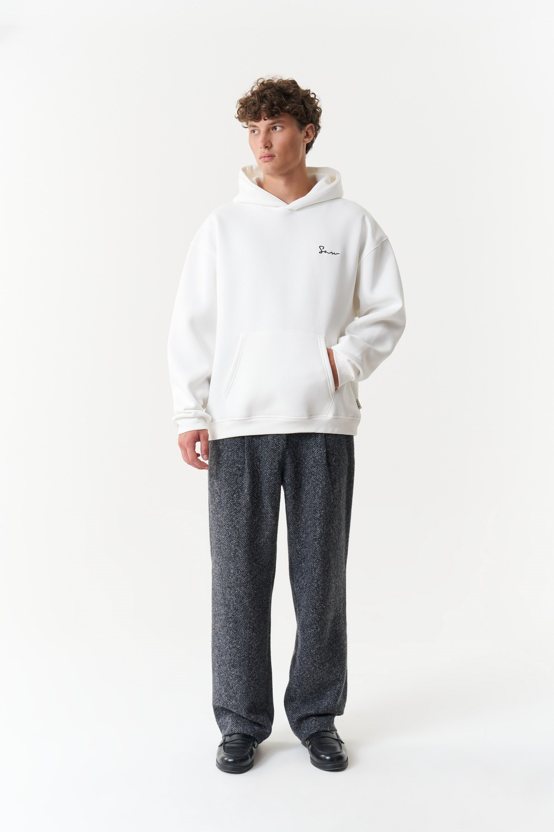 Unspoken Canvas Oversize Erkek Sweatshirt Ekru