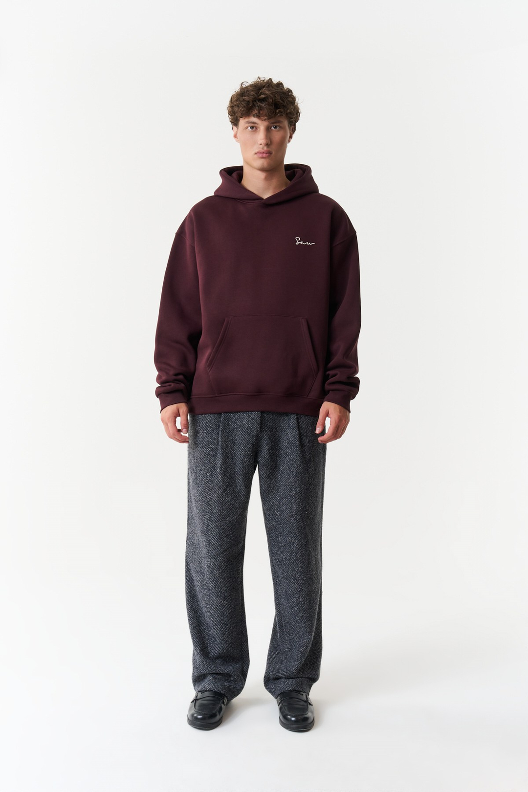Unspoken Canvas Oversize Erkek Sweatshirt Mürdüm