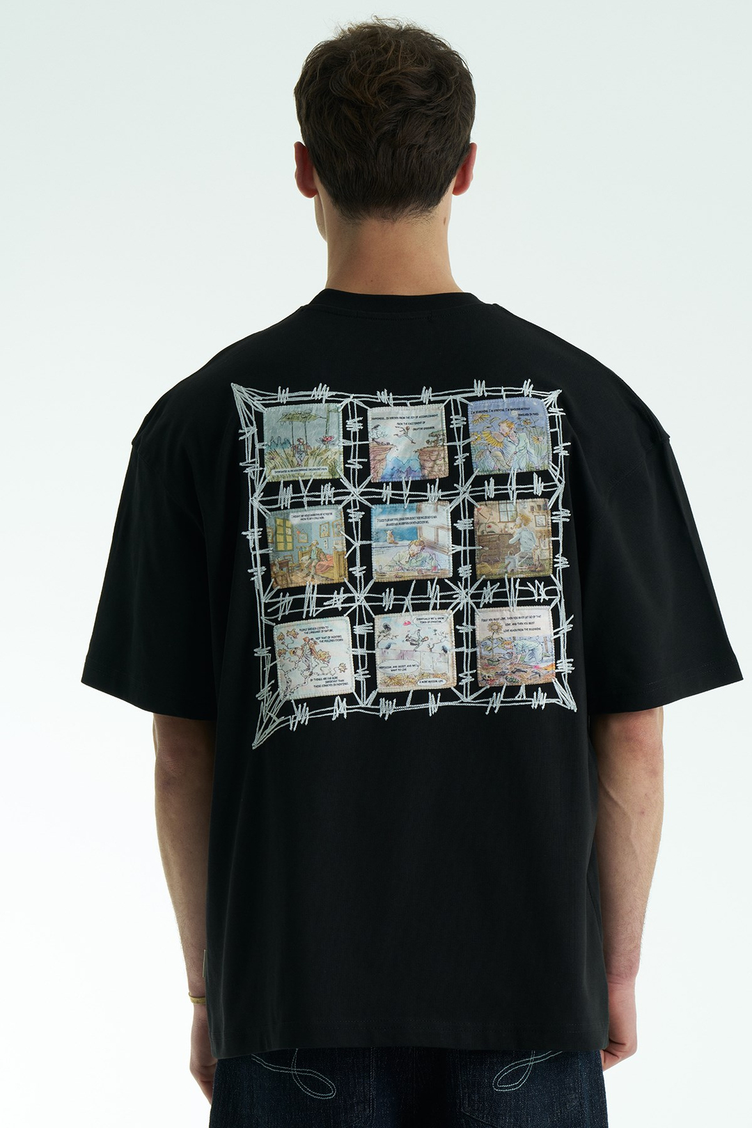 Vincent Oversize Erkek Tişört Siyah