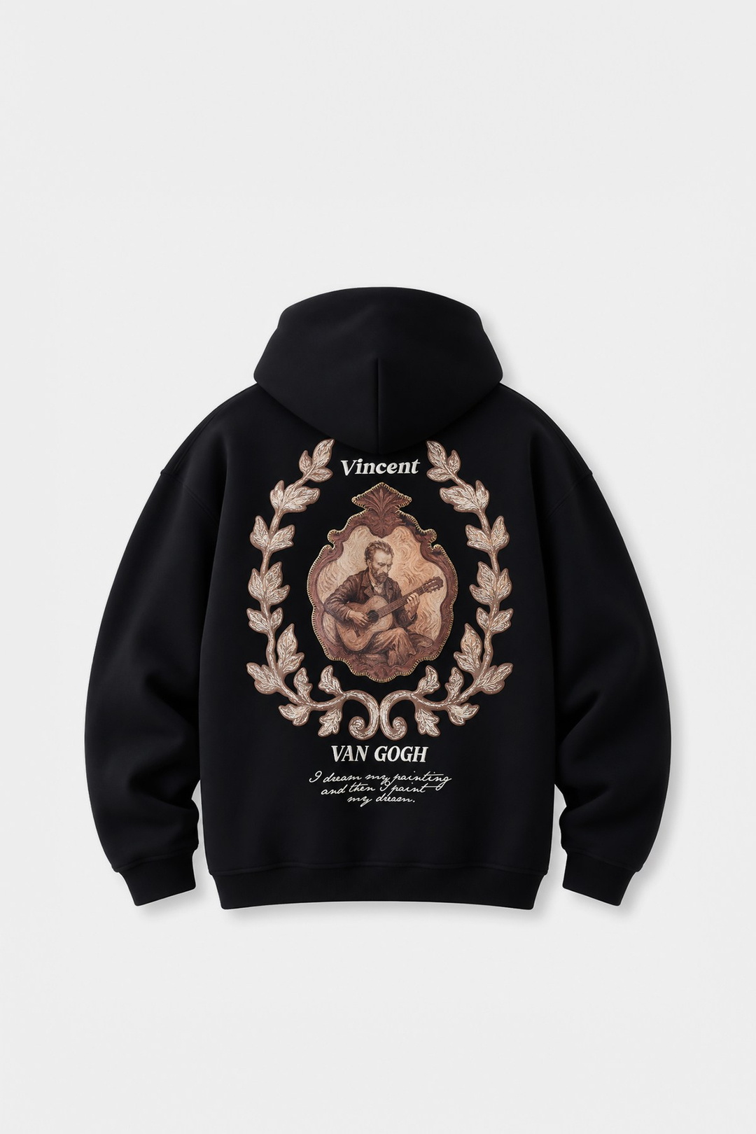 Vincent Painted Reverie Oversize Erkek Sweatshirt Siyah