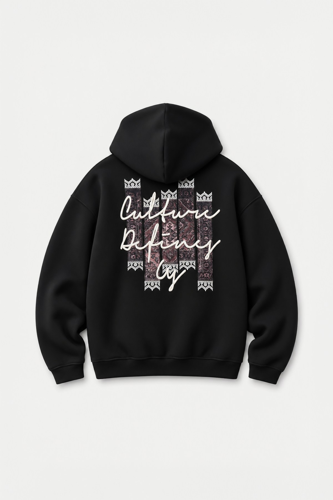 Woven Identity Oversize Erkek Sweatshirt Siyah