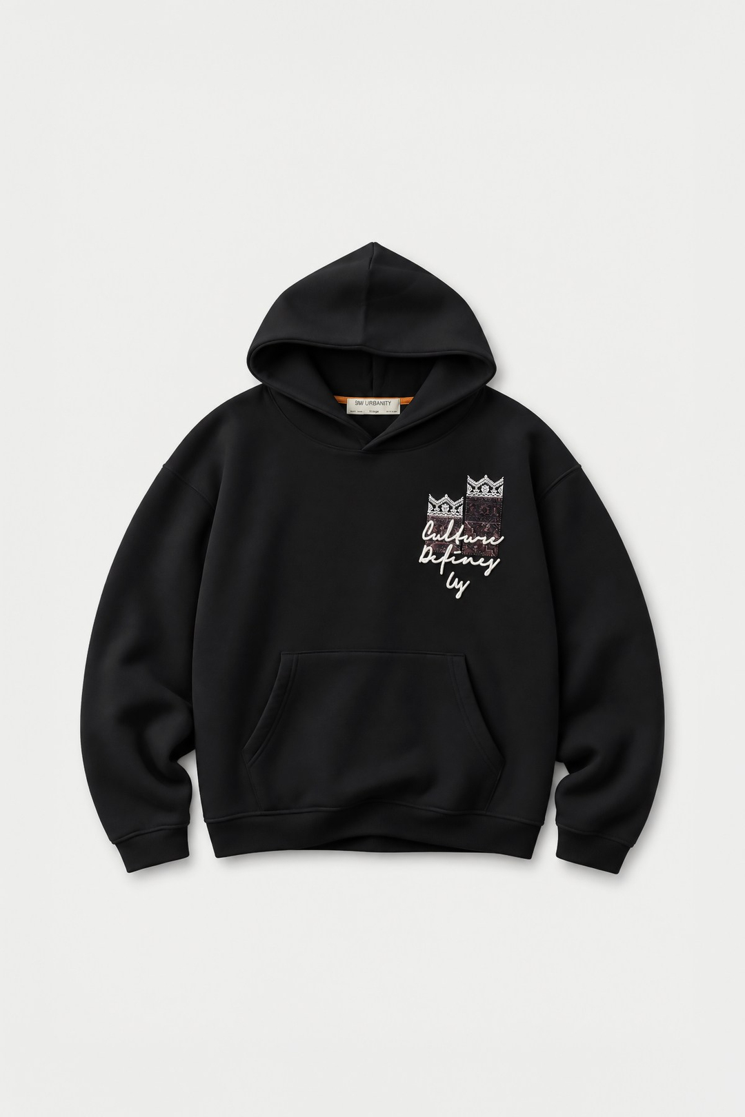 Woven Identity Oversize Erkek Sweatshirt Siyah