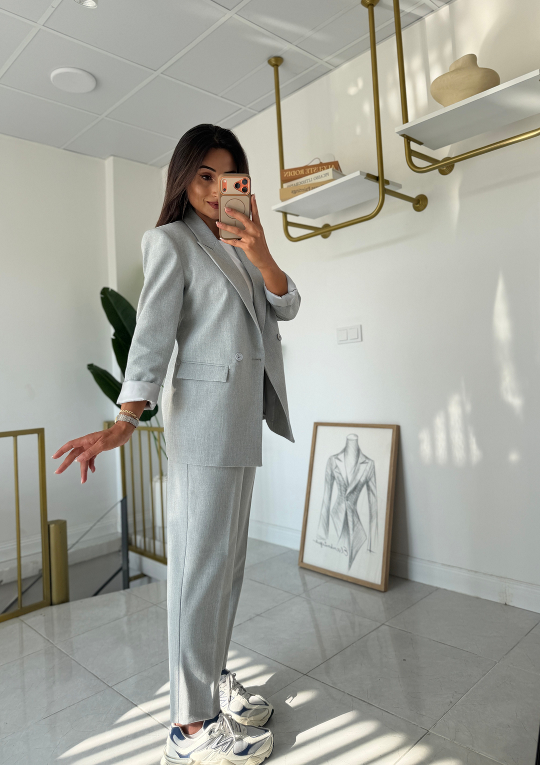 Boyfit Business Takım Gri