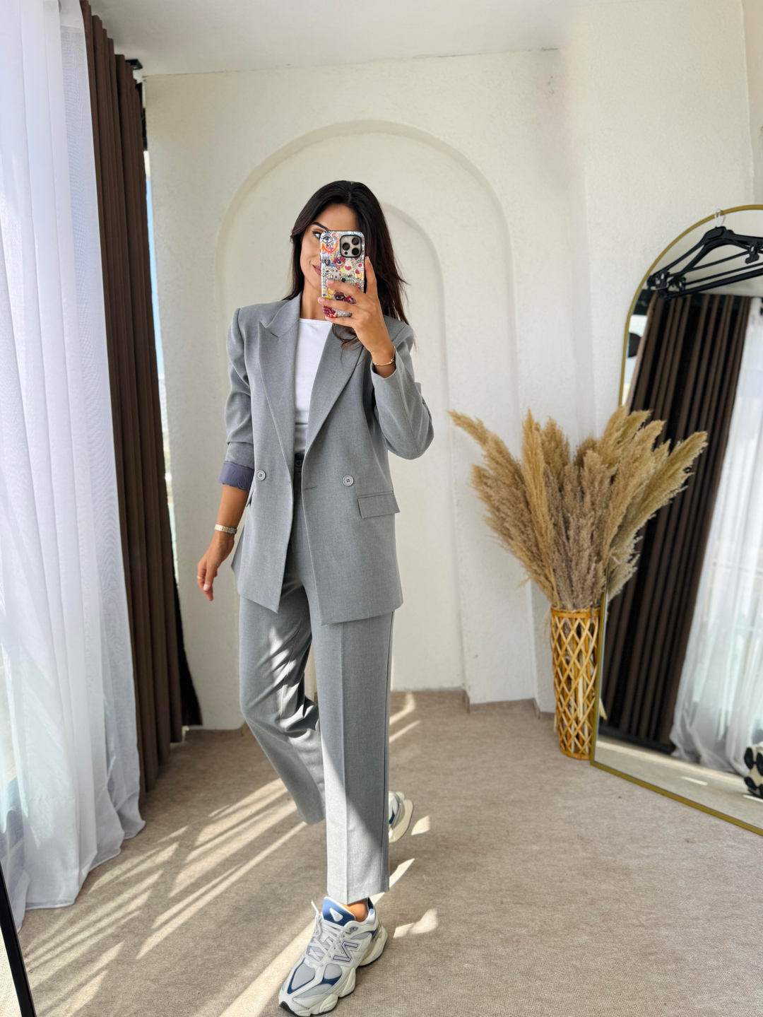 Boyfit Business Takım Gri