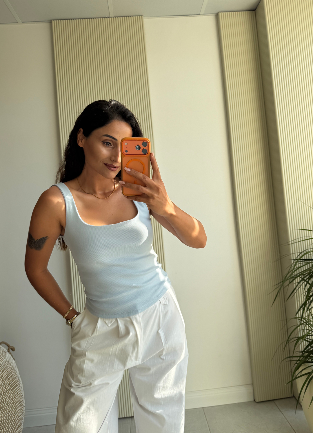 Dilvin Kalın Askılı Bluz Bebemavi